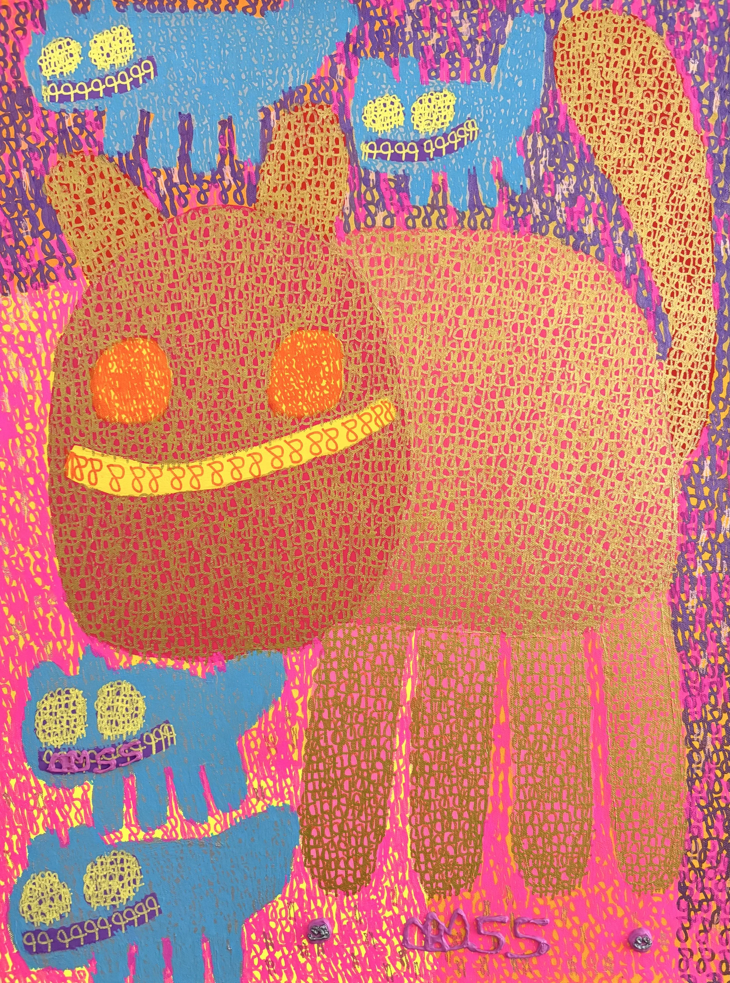 The cheetah is having a perfect day because it’s with the weasels. (22h x 18w inches)