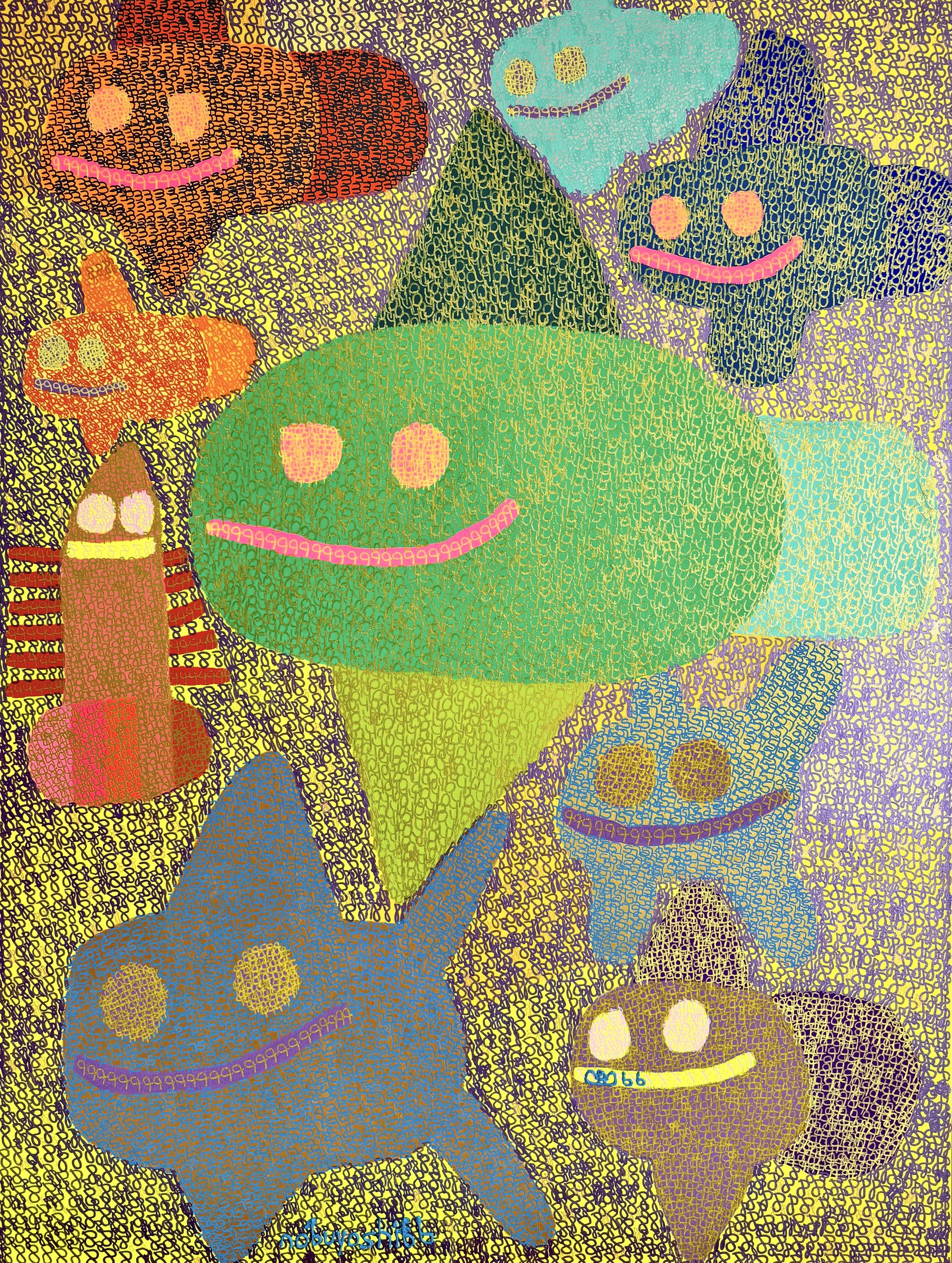 The sea animal is having a perfect day they are friends. (48x36inches)