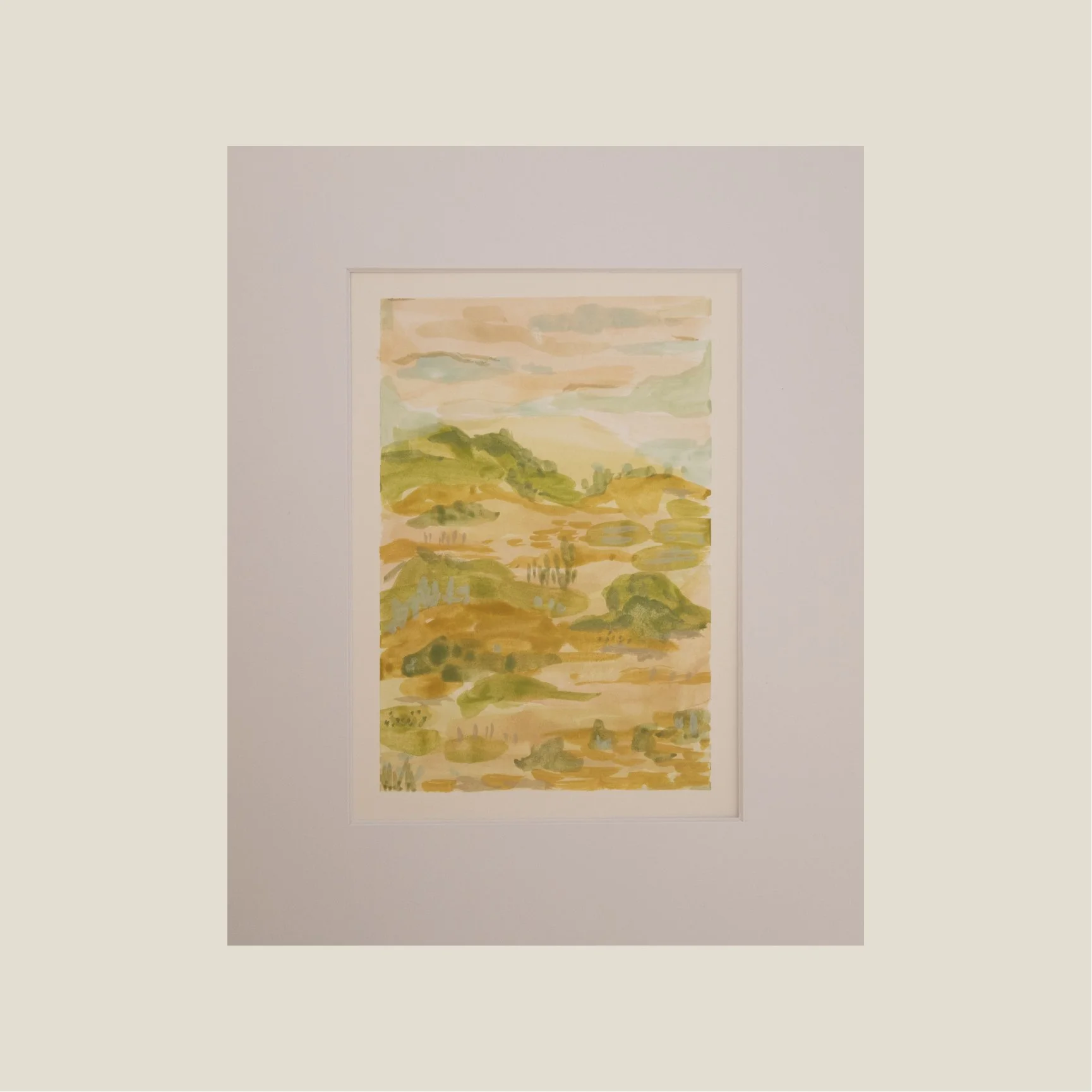 Gouache Desert Study No. 3 - Original Matted