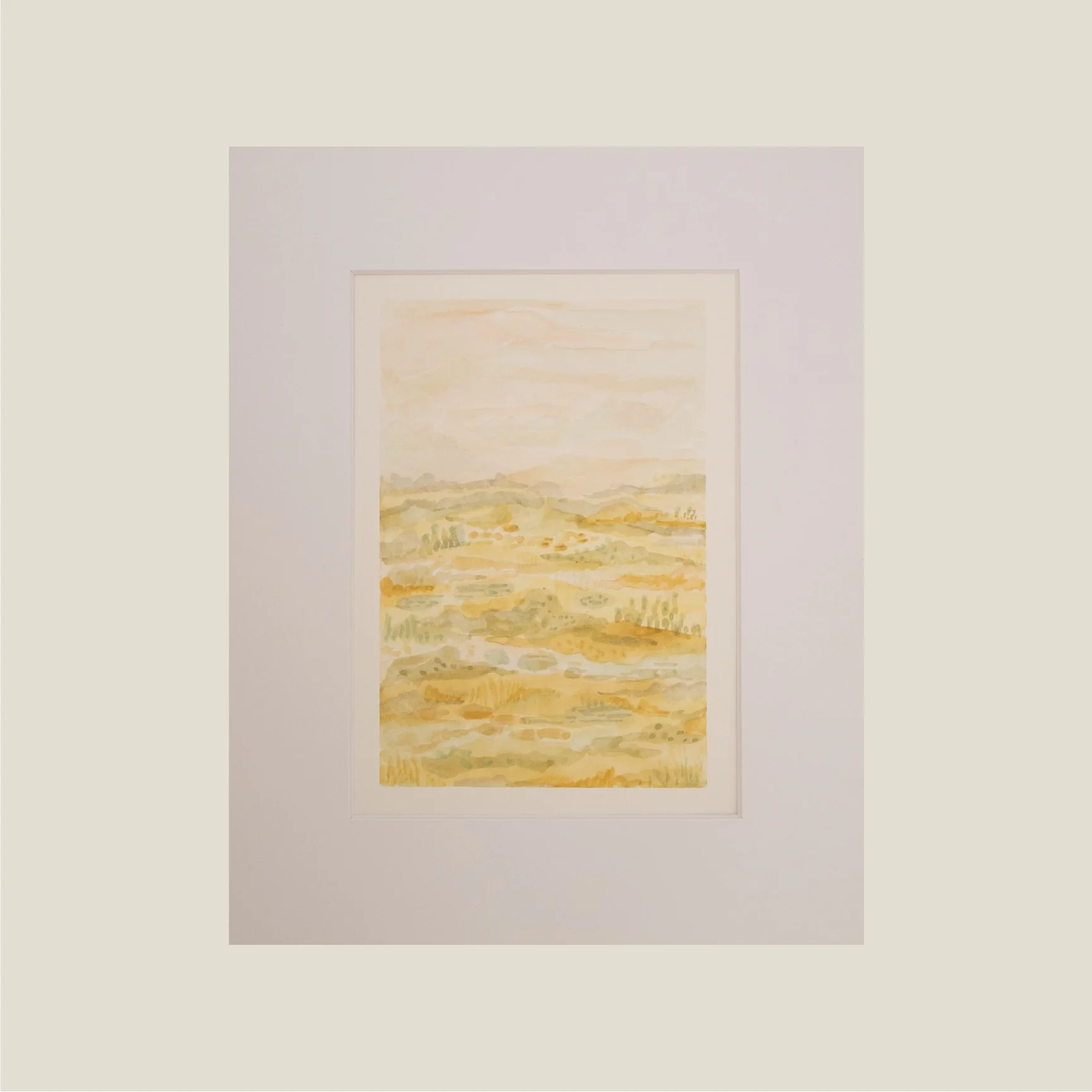 Gouache Desert Study No. 2 - Original Matted