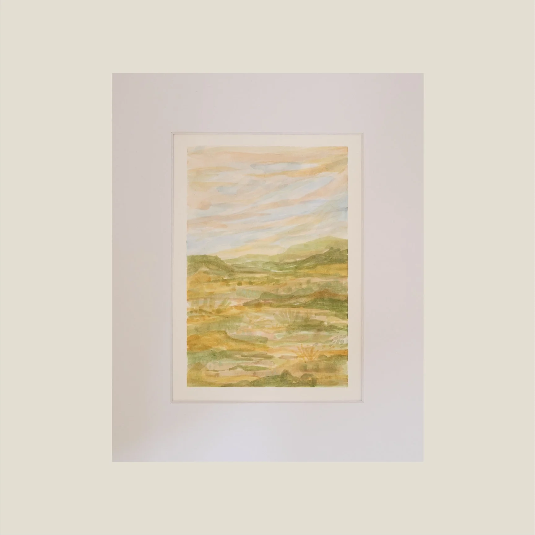 Gouache Desert Study No. 1 - Original Matted