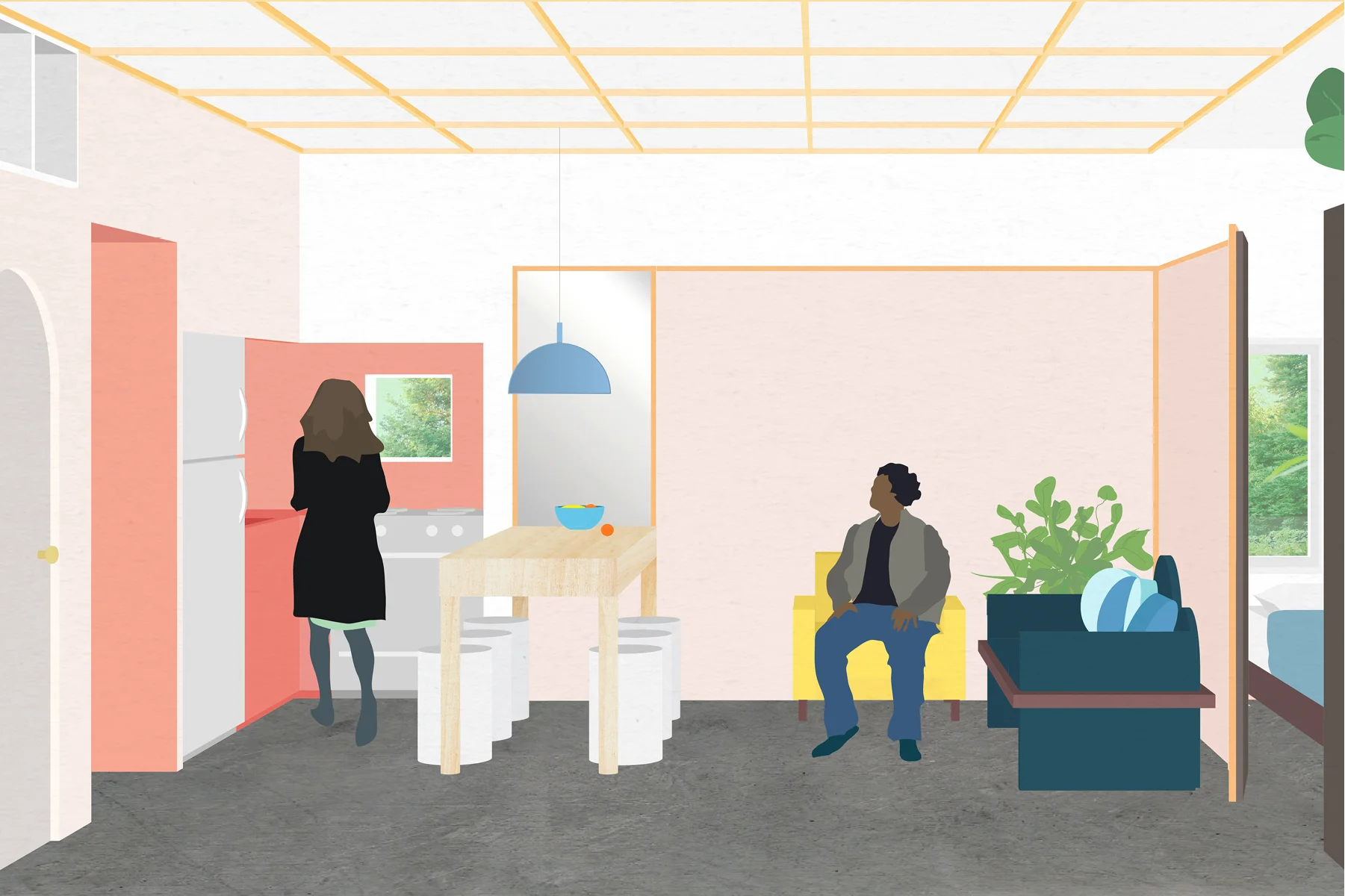 1-Bedroom Garage Conversion + Warm Neutral