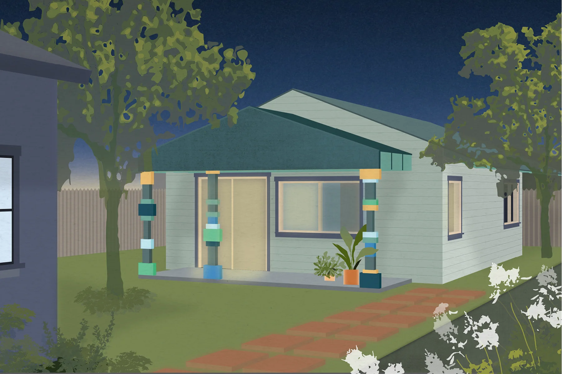 2-Bedroom Micro-Unit + Craftsman-Inspired + Cool Neutral