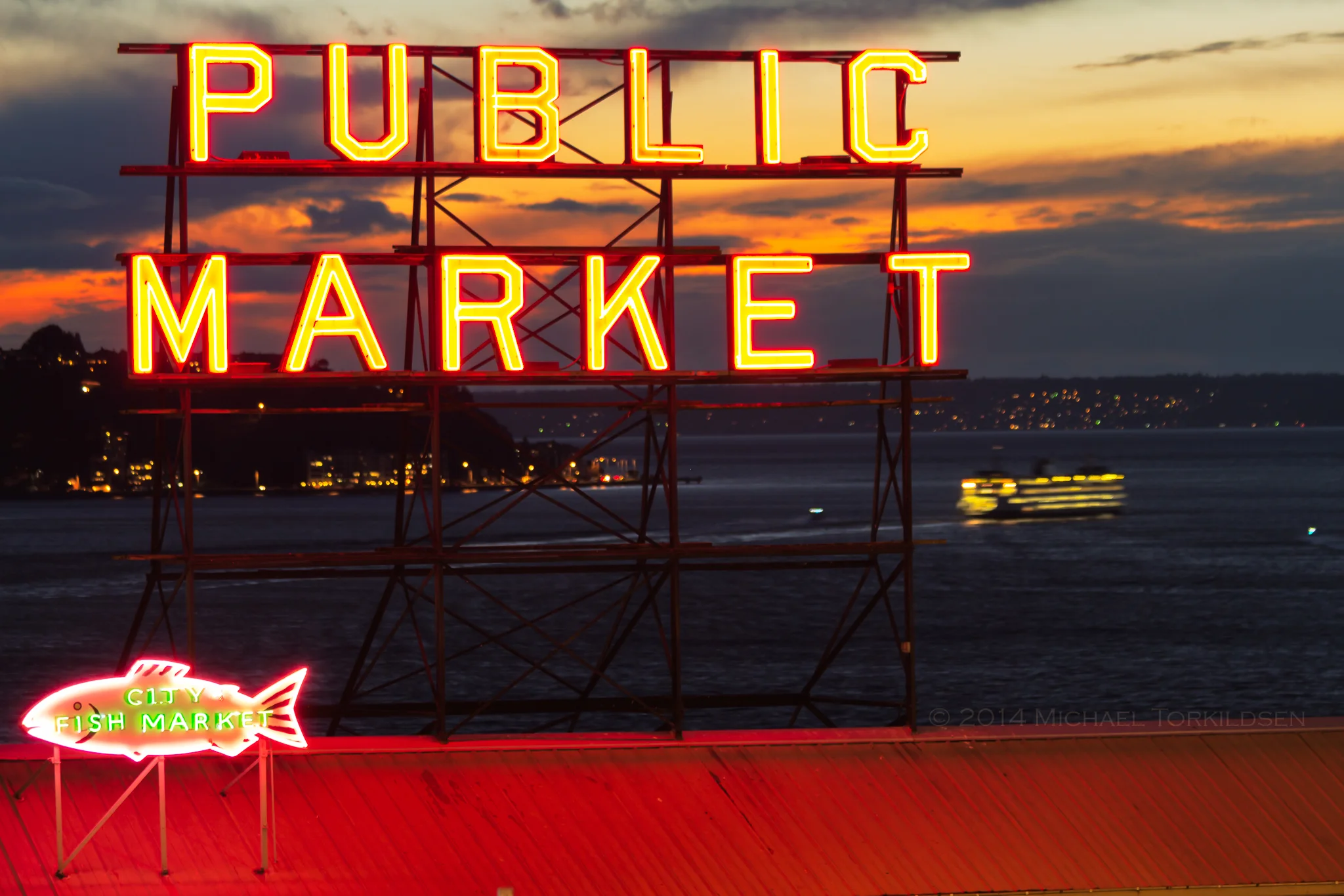 Sunset at Pikes Market