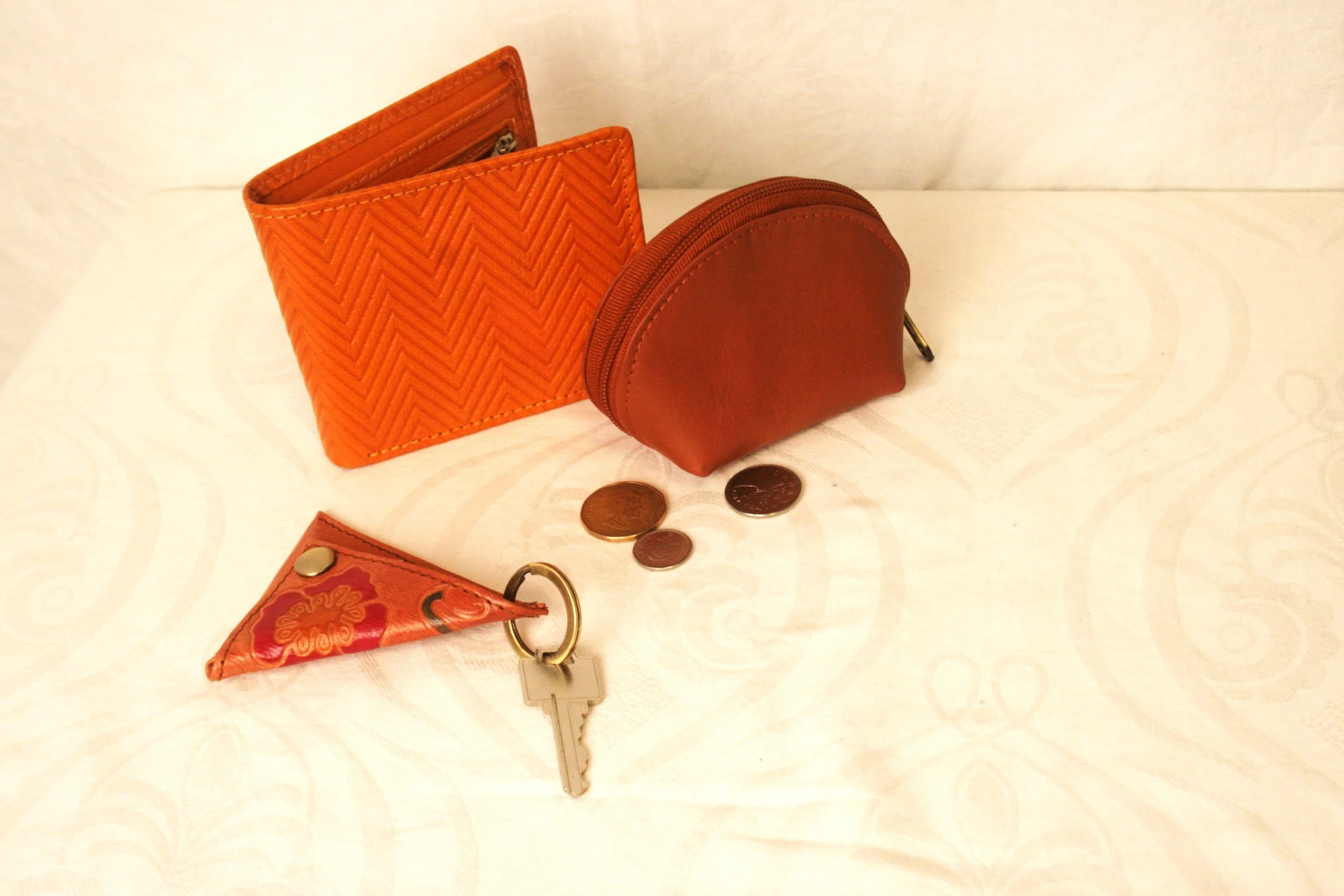 Leather Wallet, Coin Purse or Key Chain - India
