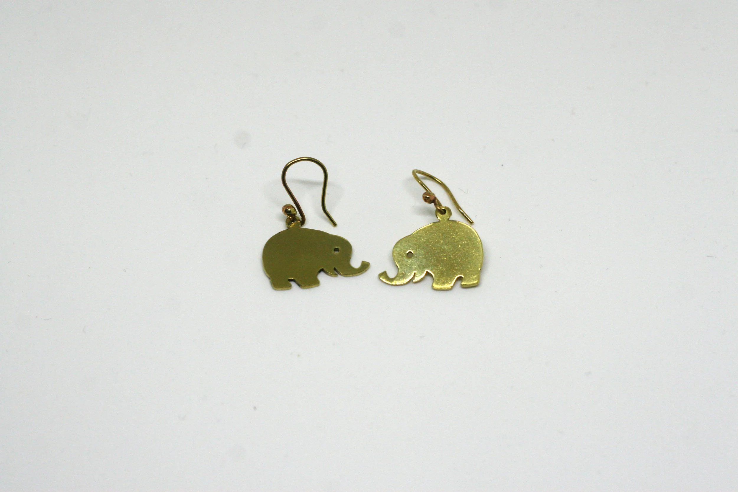 Elephant Brass Earrings - Peru