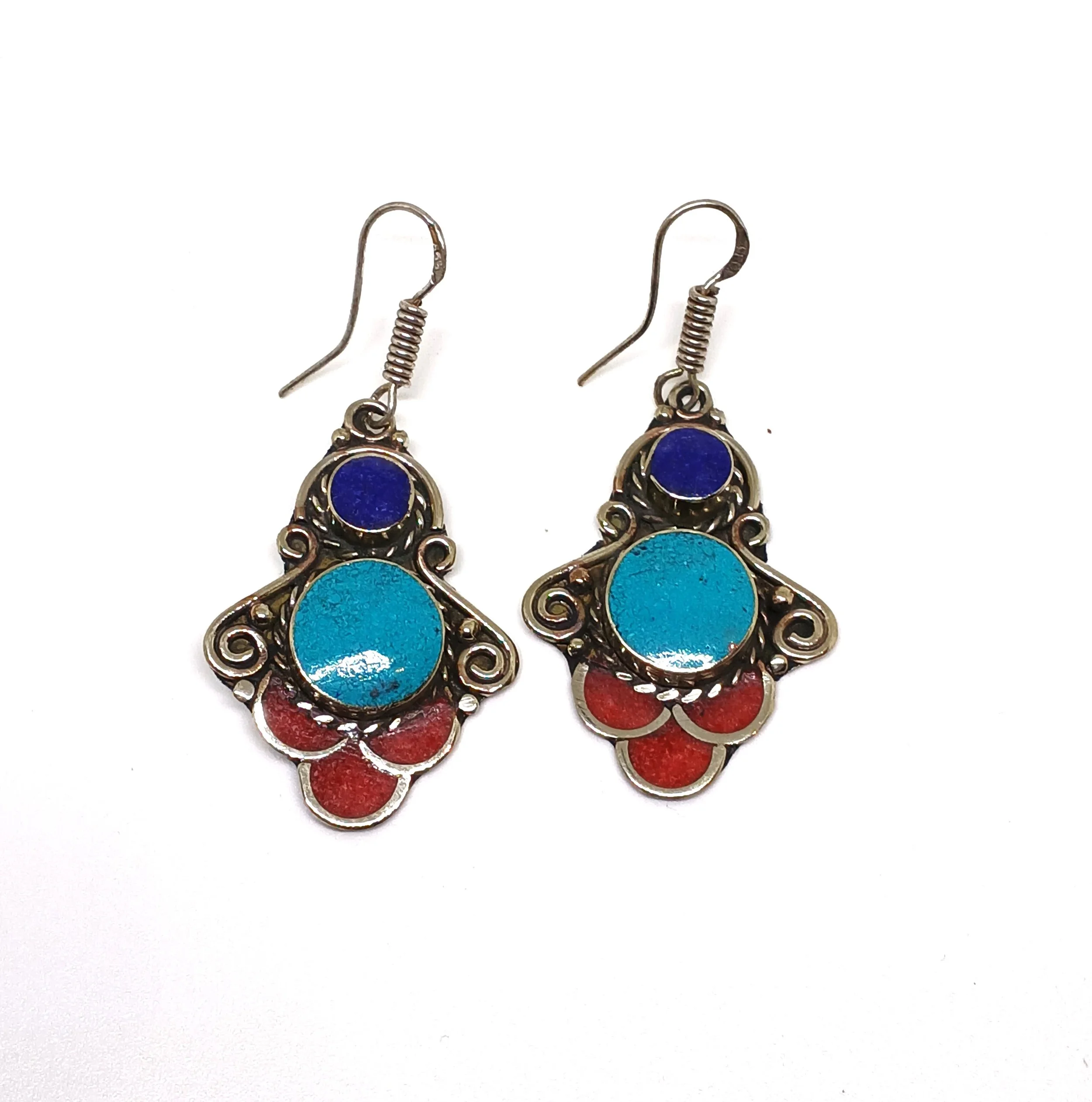Mixed Stone Earrings - Nepal