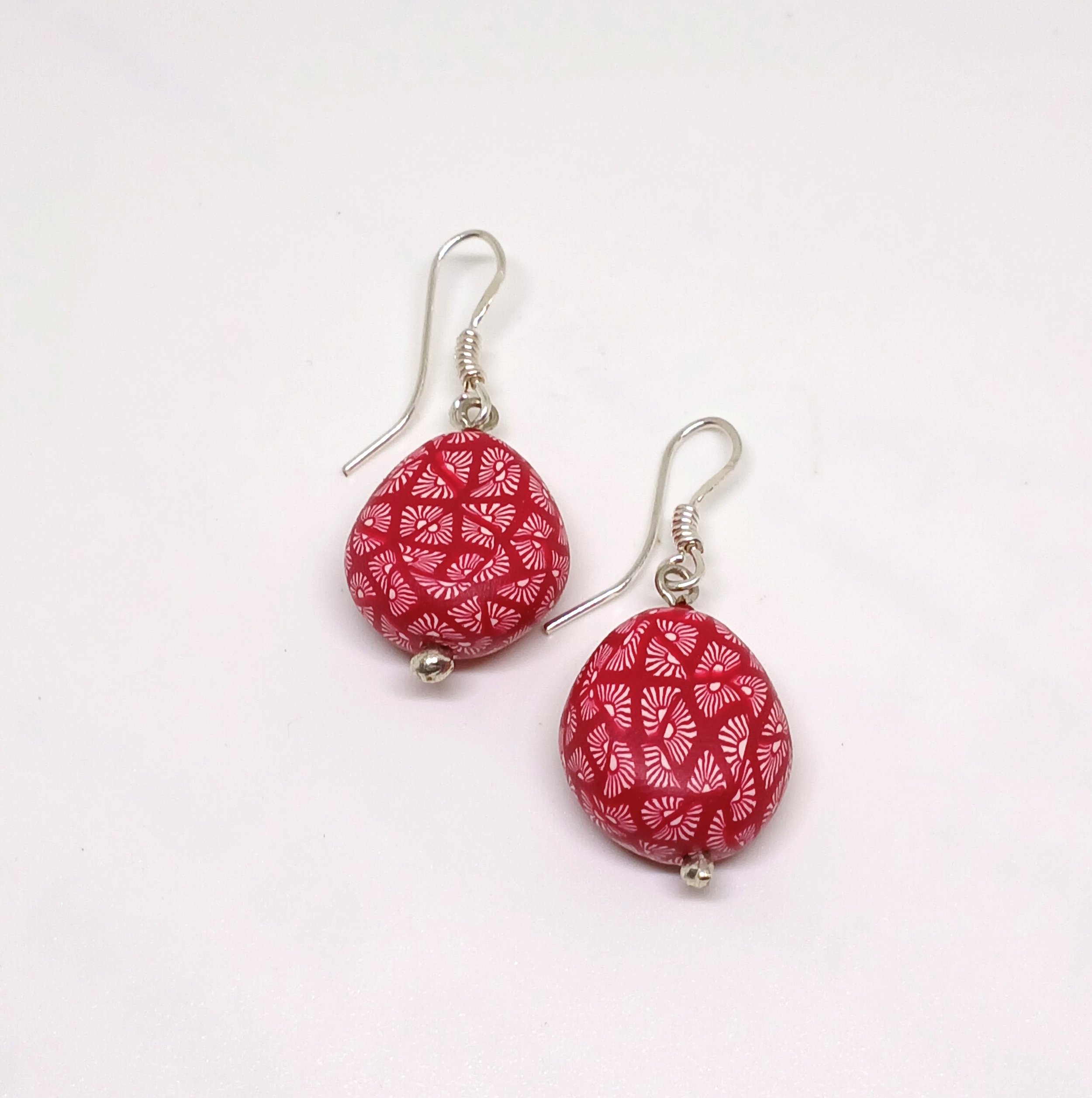 Polymer Clay Teardrop Earring - Nepal