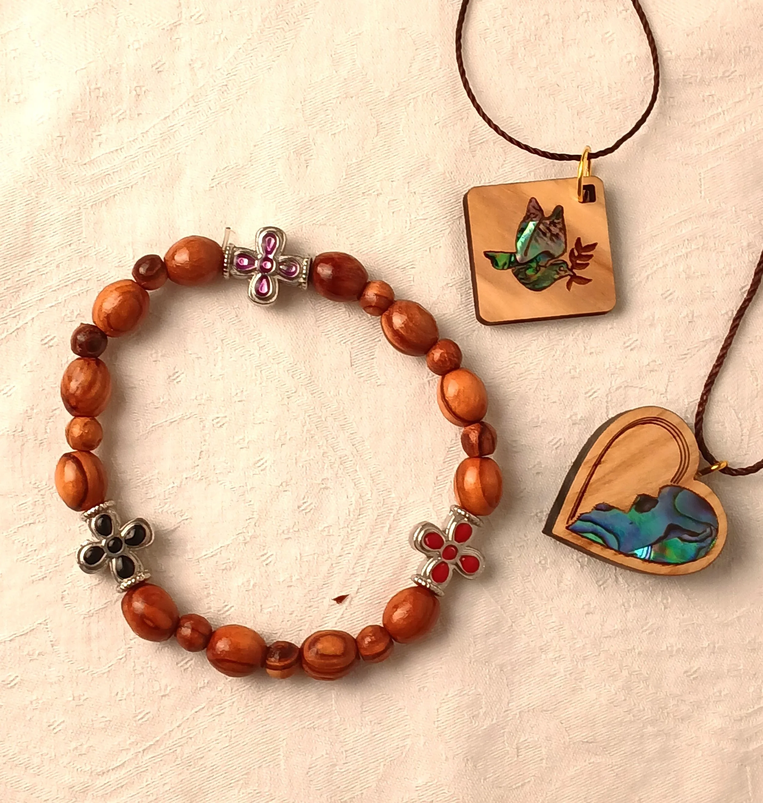 Olive Wood Bracelet or Necklaces - Bethlehem