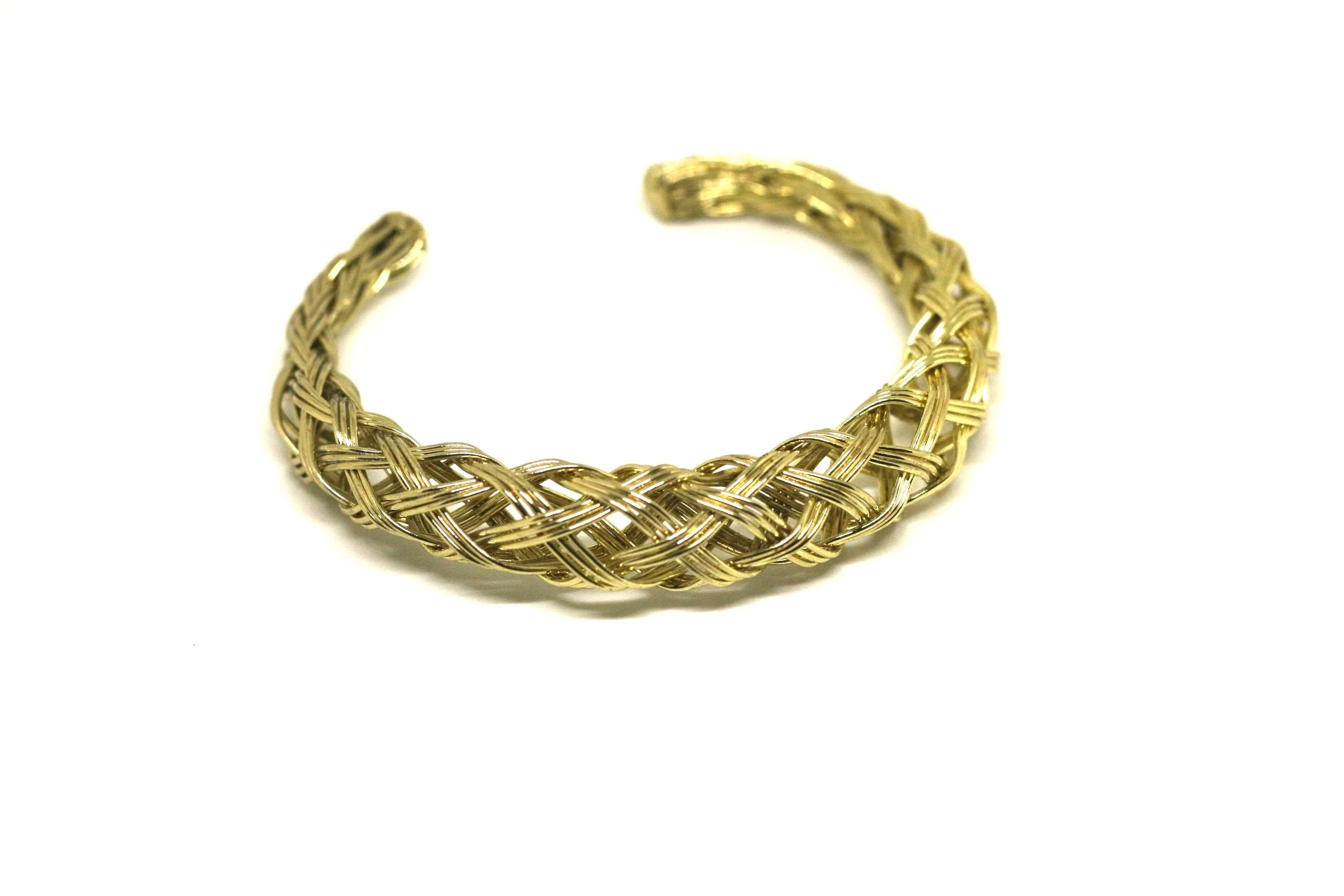 Brass 3-Wire Braided Bracelet - India