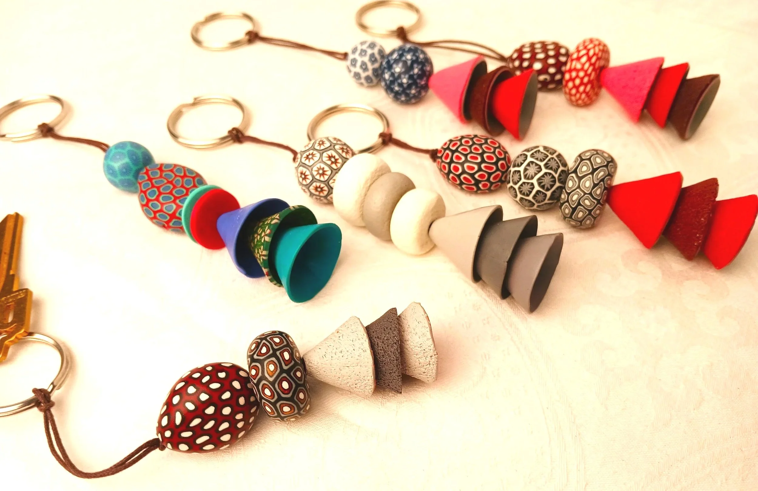Colourful Polymer Key Chain - Nepal