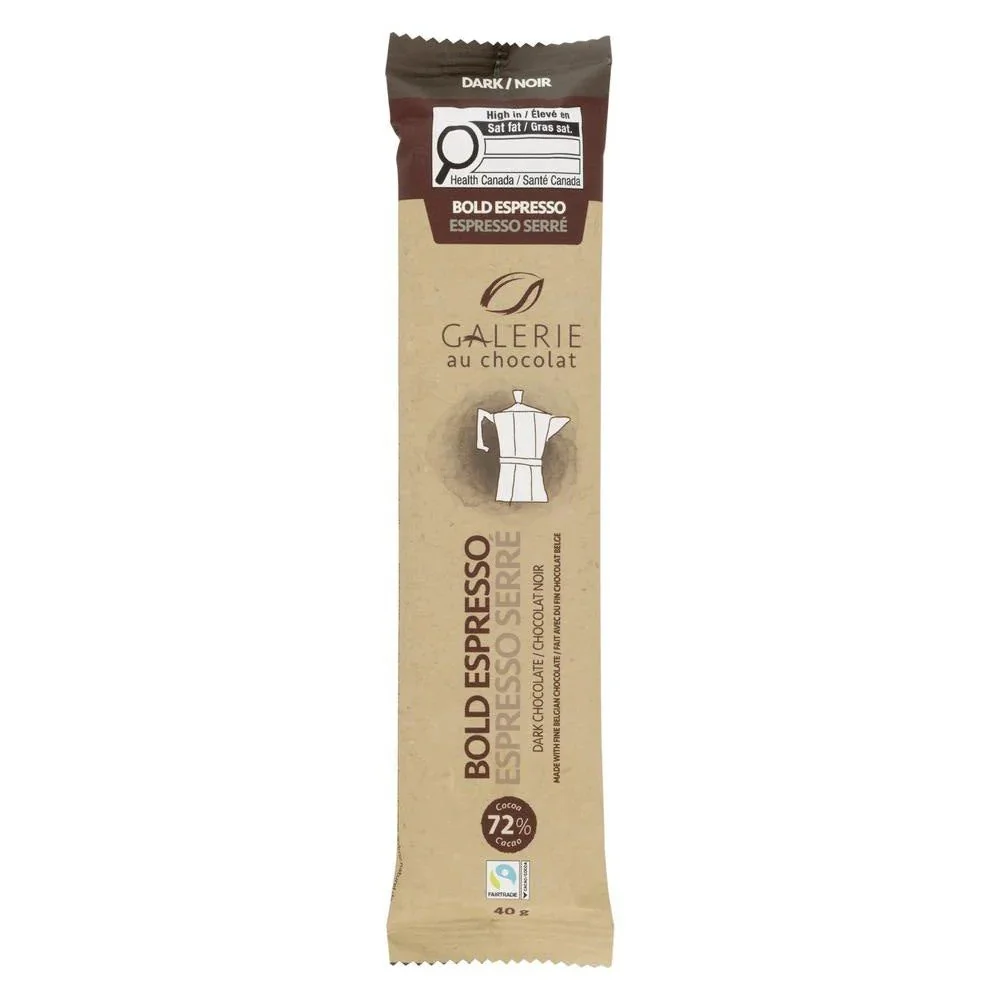 Bold Espresso dark chocolate bar