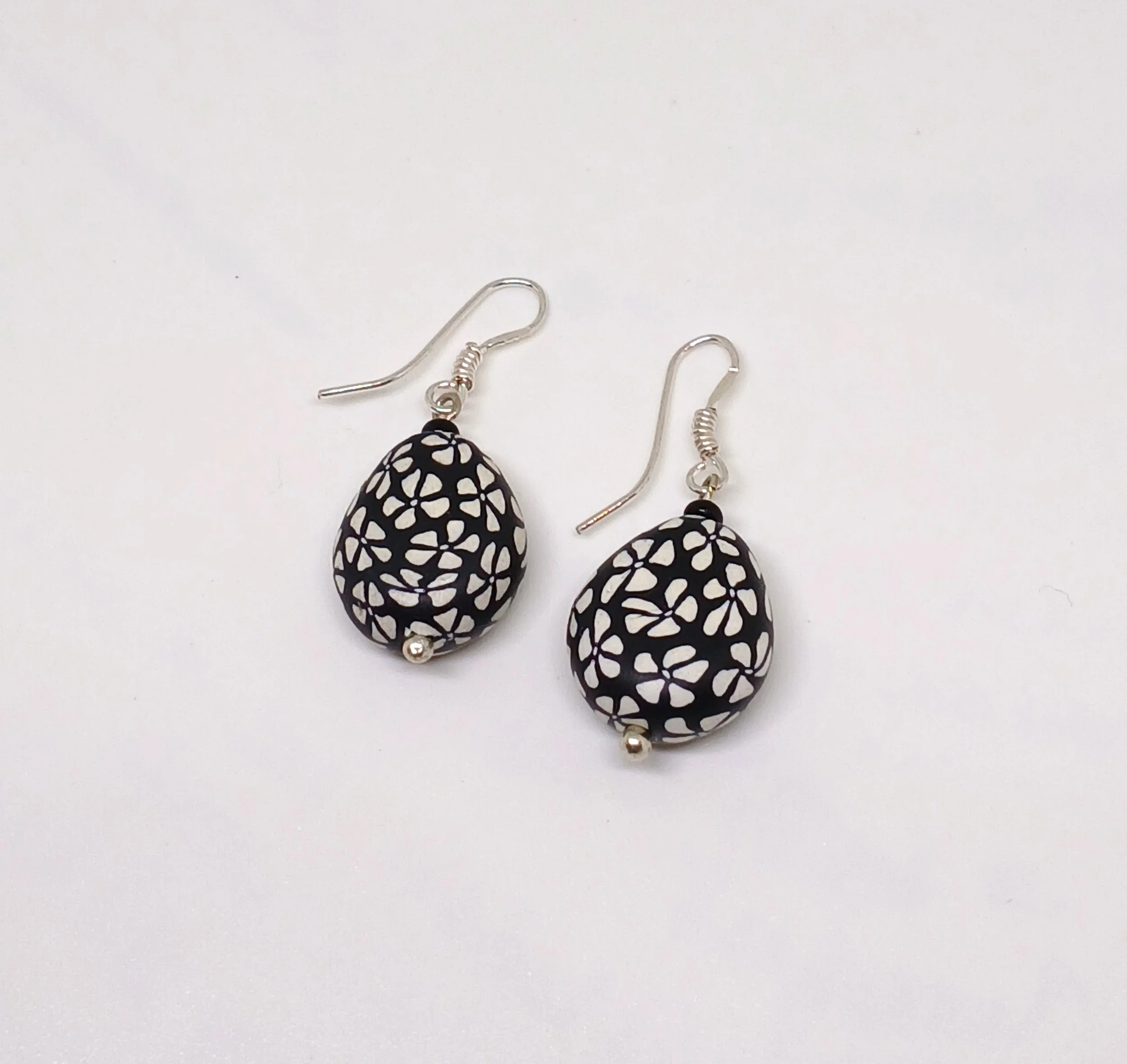 Polymer Clay Teardrop Earrings - Nepal