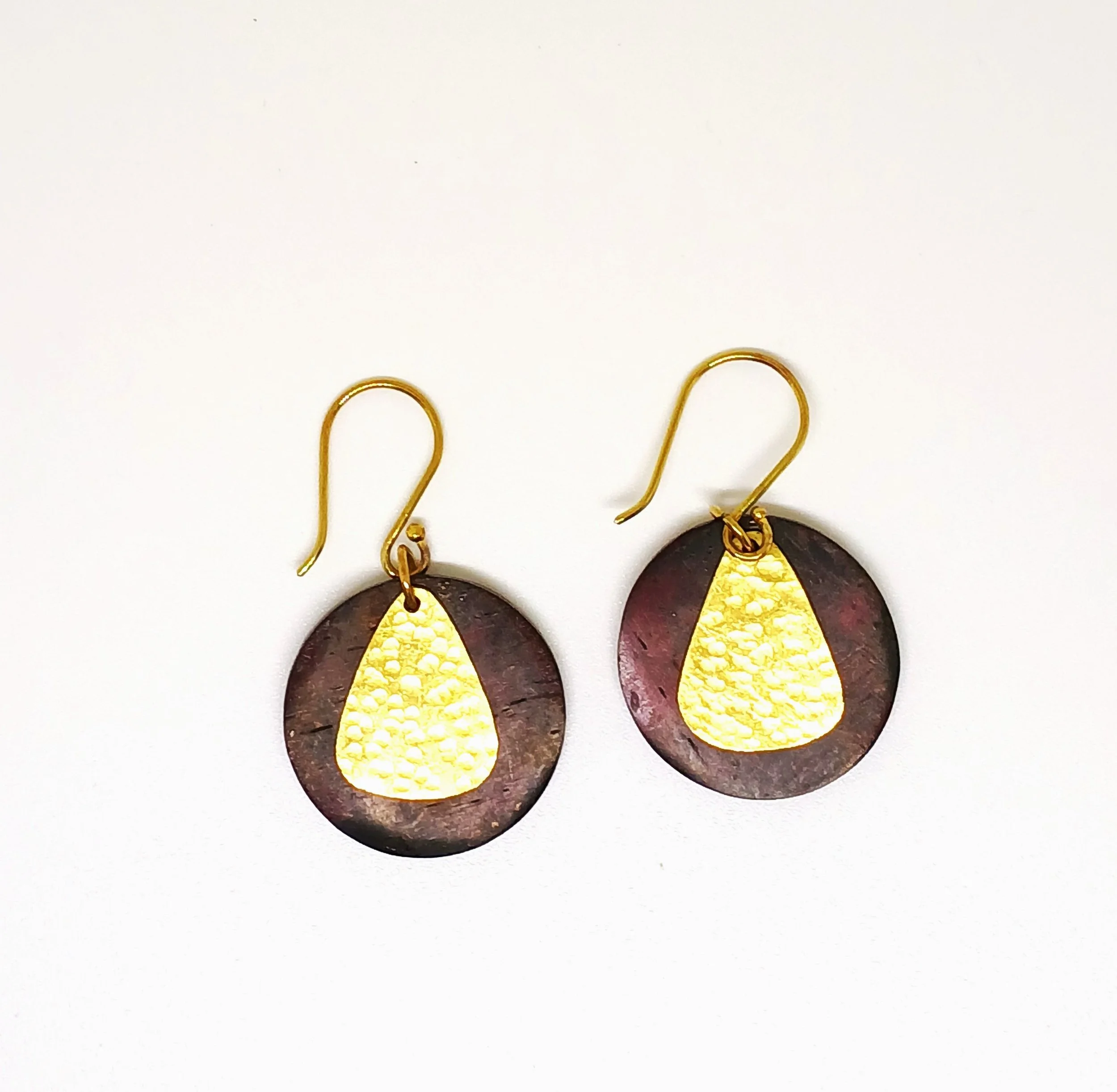 Brass and Bone Earring - Kenya