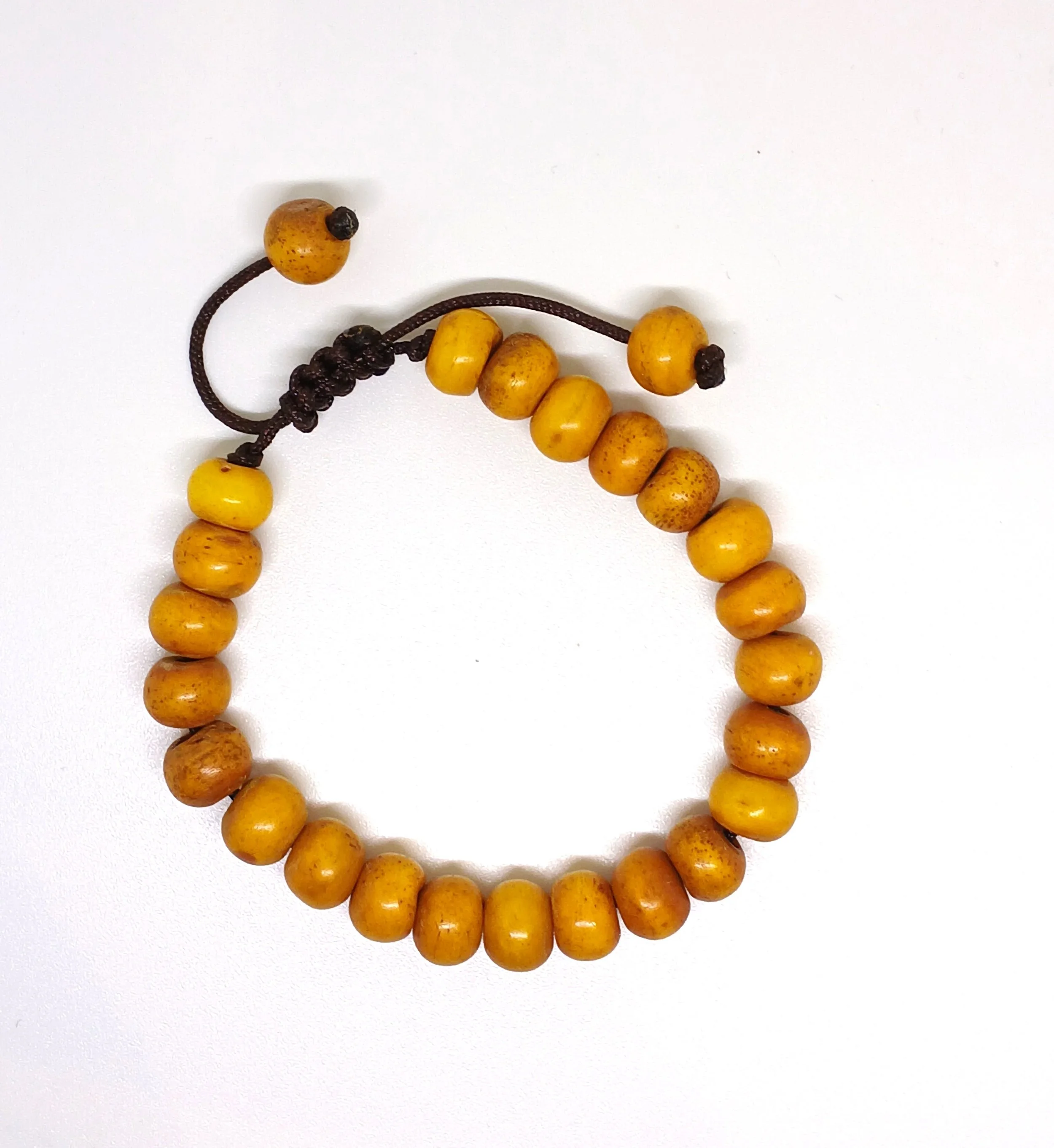 Warm coloured Bone Bead Bracelet - Nepal