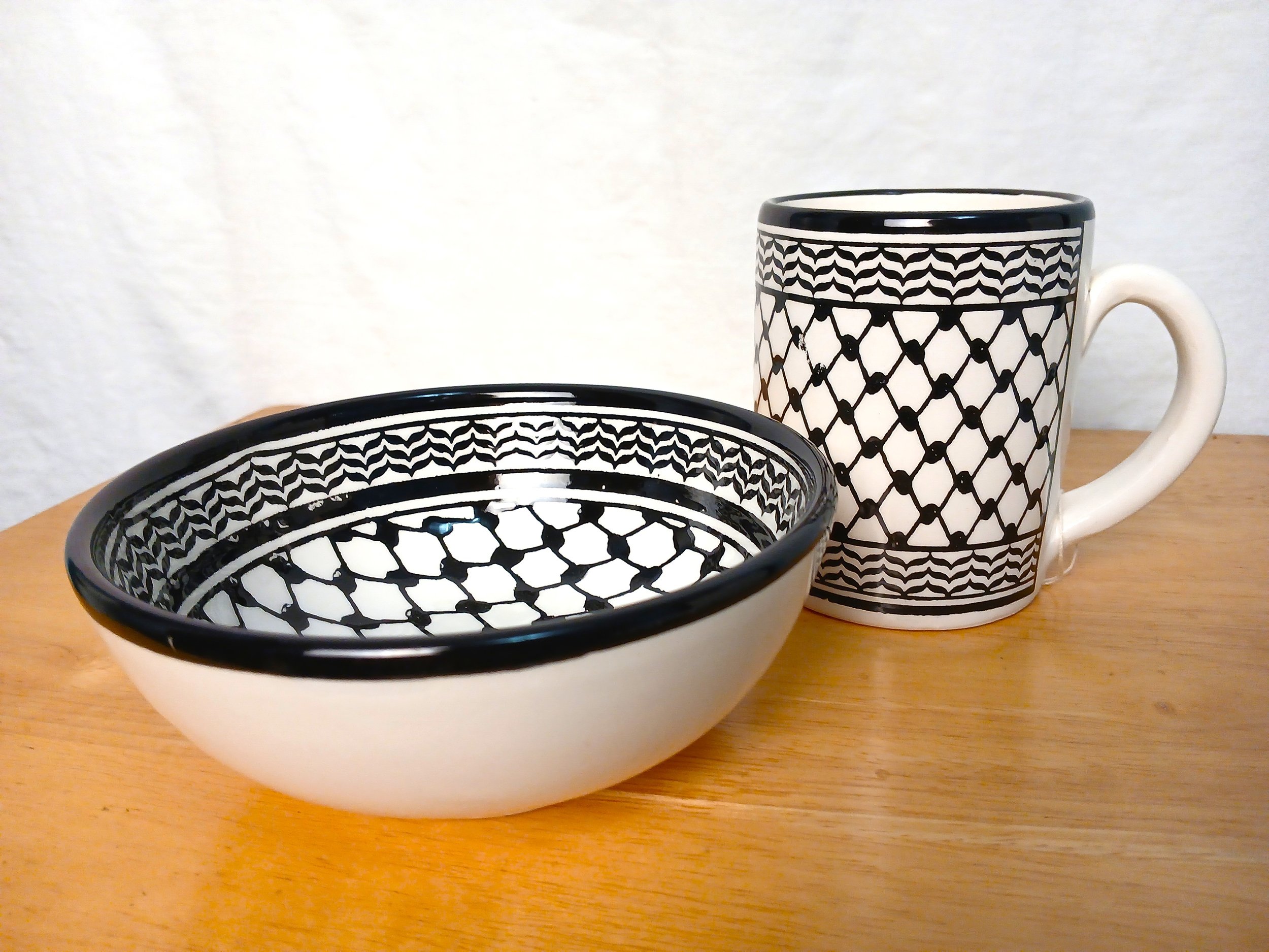 Keffiyeh Pattern Mug & Bowl -  Bethlehem