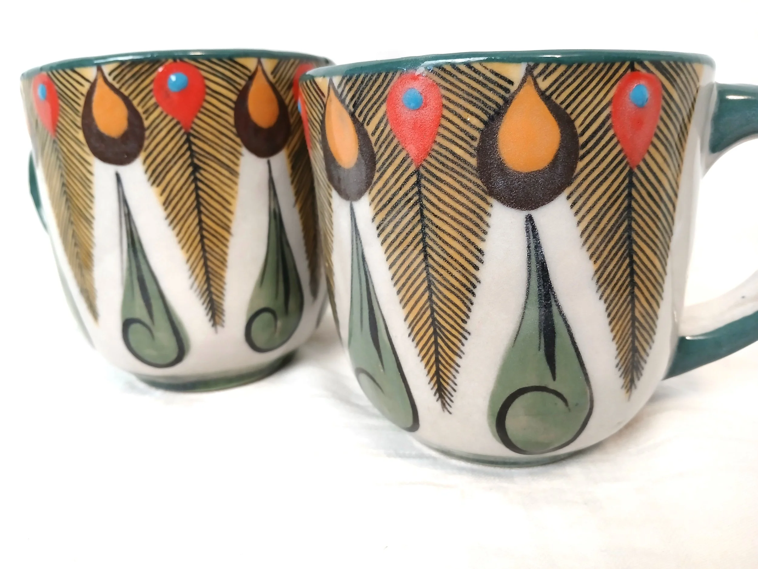 Large Mug with Feathers - Guatemala