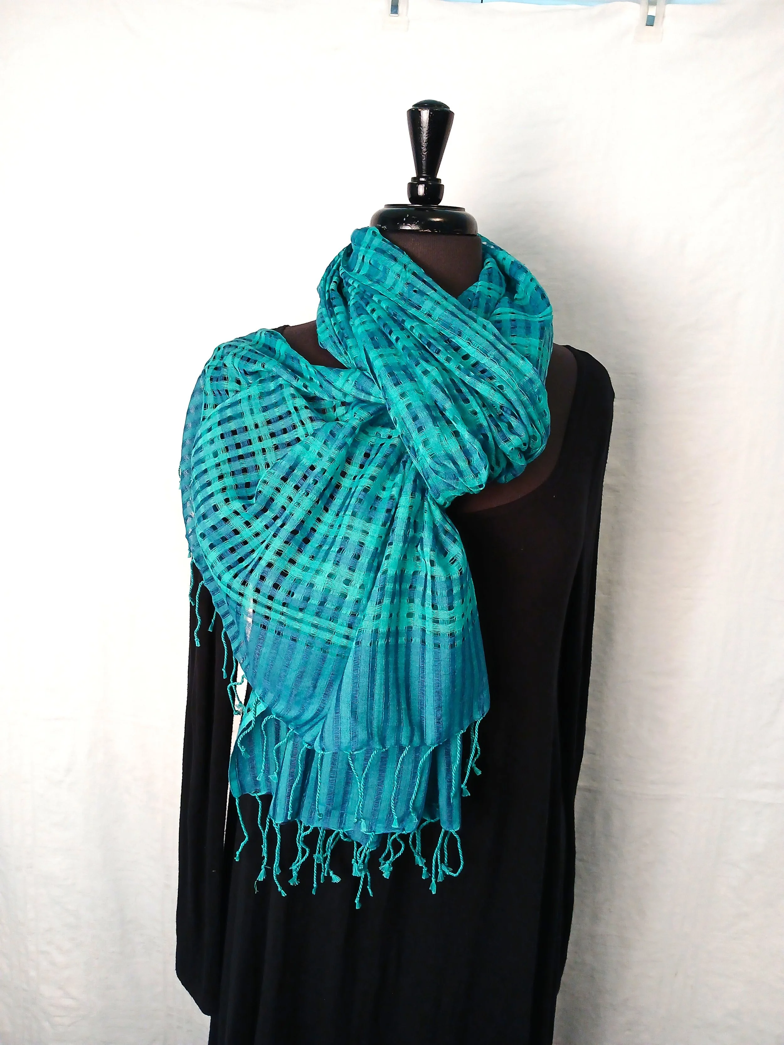 Light Cotton Open Weave Scarf - India