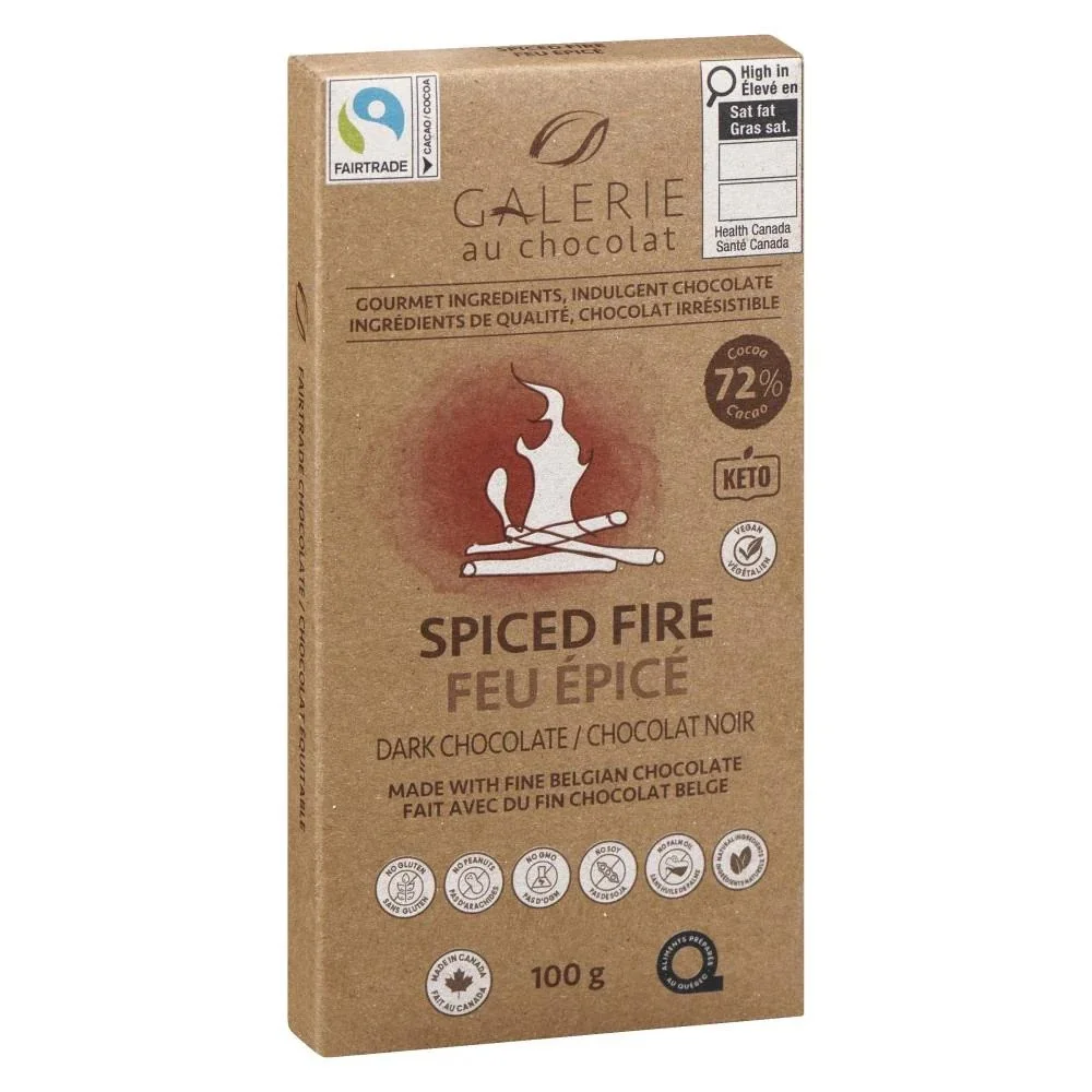 Spiced Fire Dark Chocolate Bar