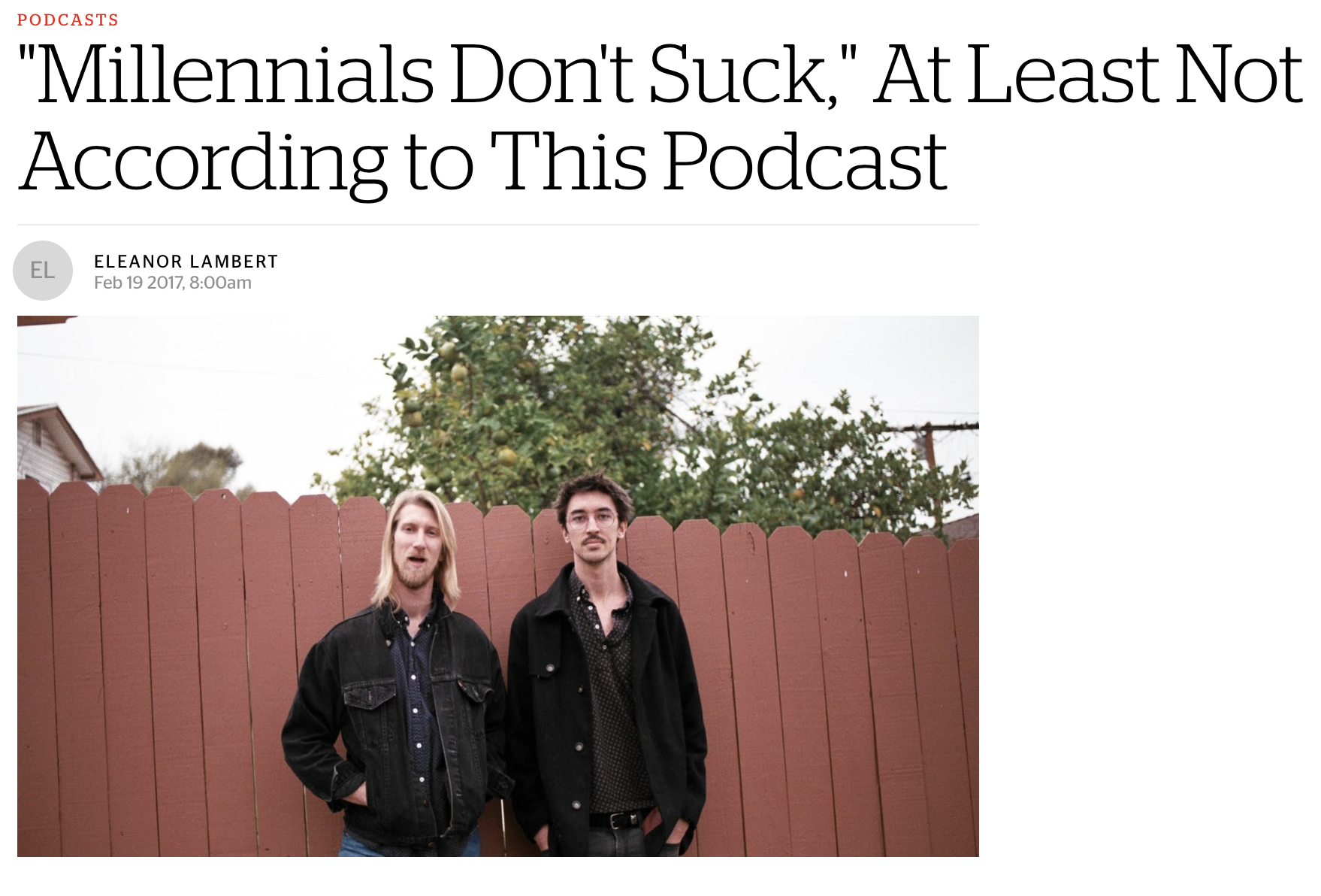 "Millennials Don't Suck," At Least Not According to This Podcast