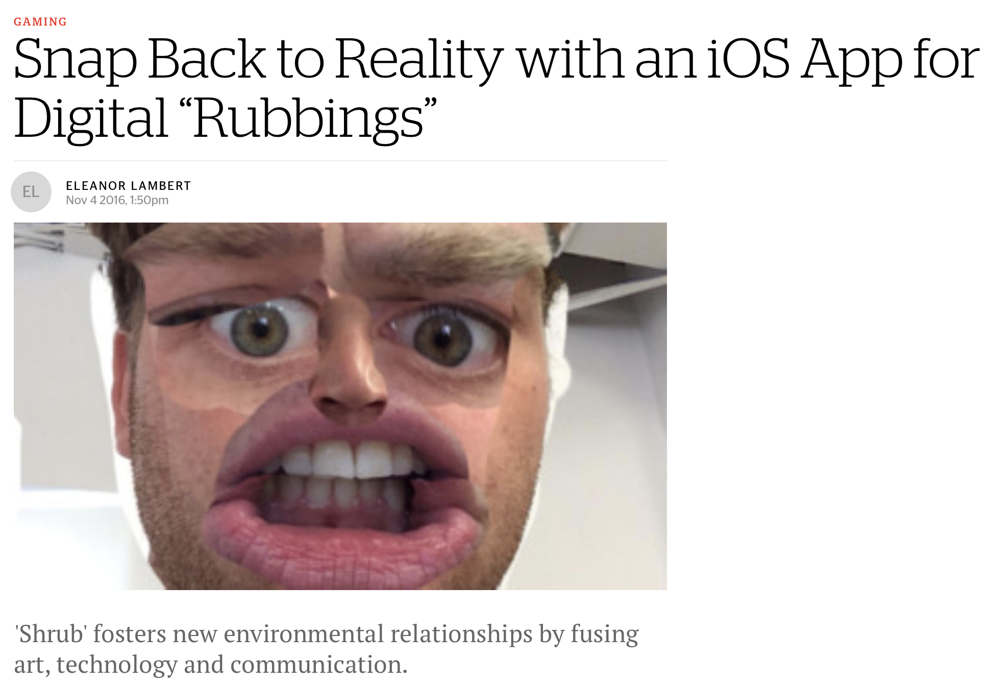 Snap Back to Reality with an iOS App for Digital “Rubbings”