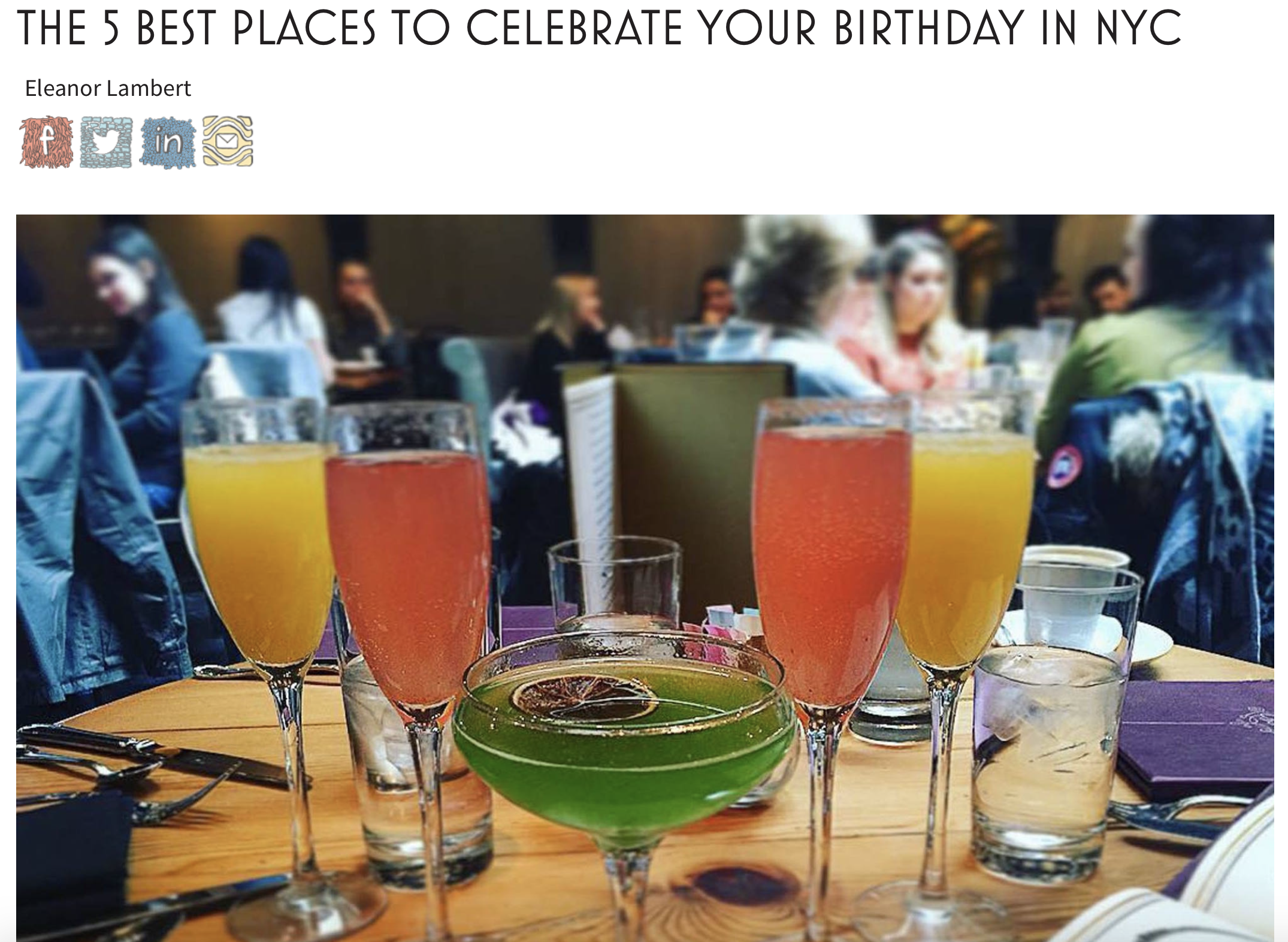 The 5 Best Places to Celebrate Your Birthday in NYC