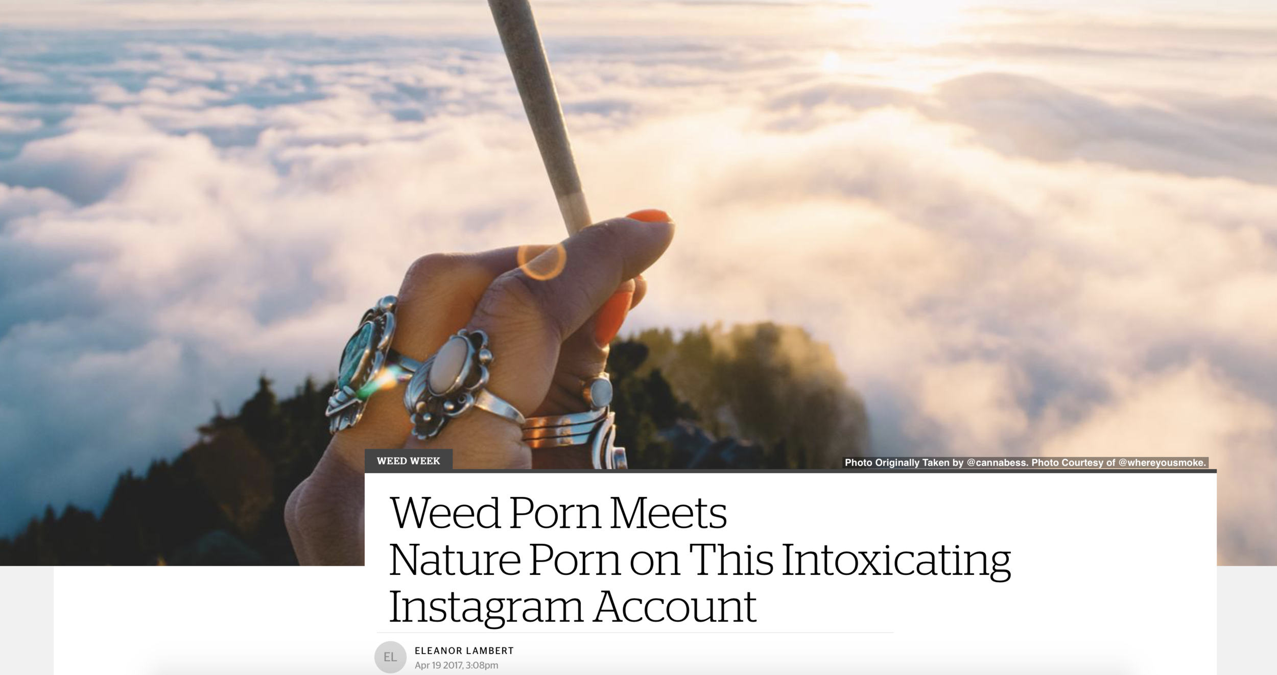 Weed Porn Meets Nature Porn on This Intoxicating Instagram Account