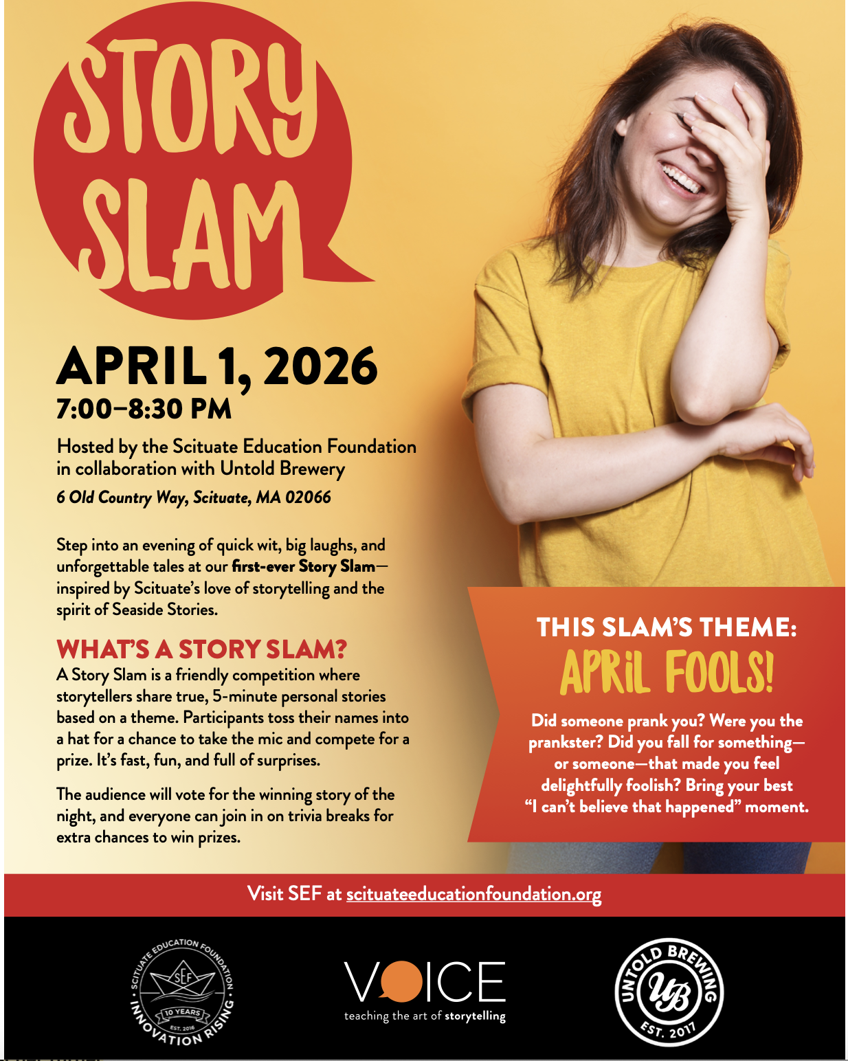 Scituate | Story Slam by the Scituate Education Foundation