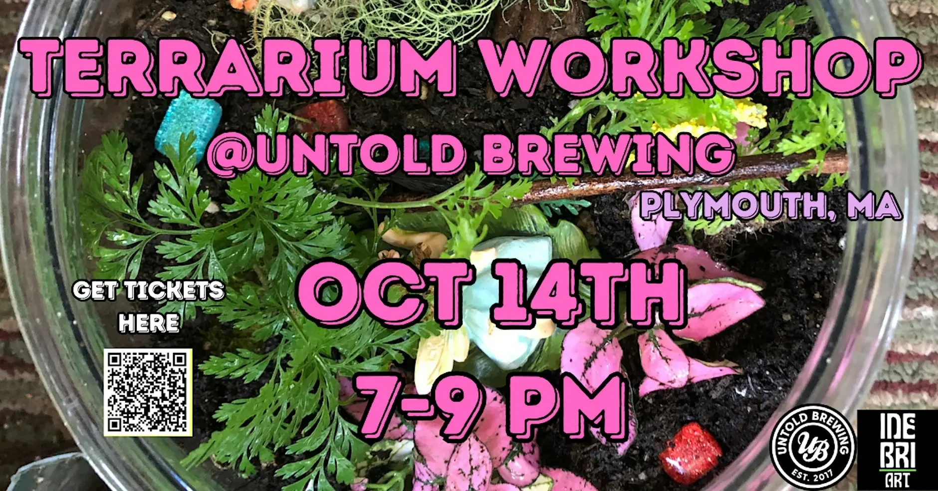 Plymouth | Terrarium Building Workshop - Hosted by InebriART