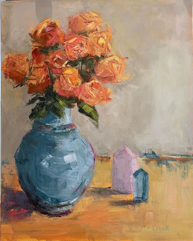 &ldquo;Orange Roses in my Heart&rdquo; 24x30

This one was a superb lesson in overcoming the wrestling match, realizing I was trying to beat it into submission... getting frustrated... before surrendering and letting it flow in it&rsquo;s own way....