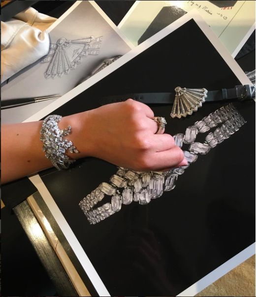 Trying on some diamonds with Vacheron Constantin. 