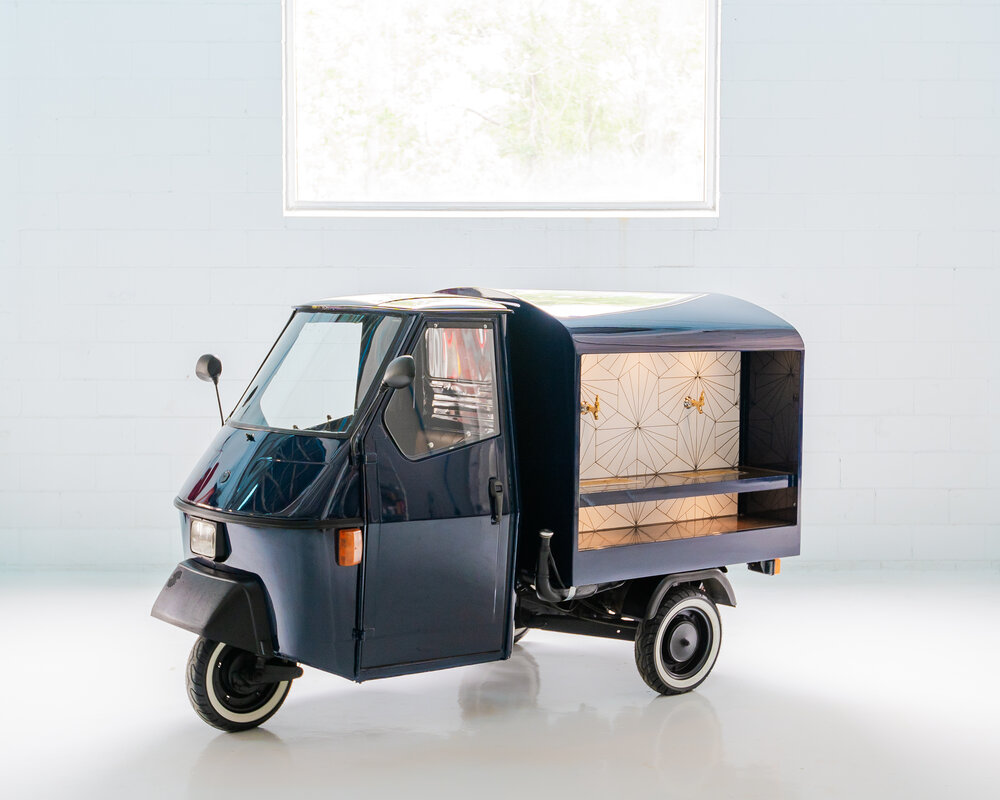 Turn key - 1972 Piaggio Ape 50 Beverage Edition + Trailer and other  accesories — Silverside Design