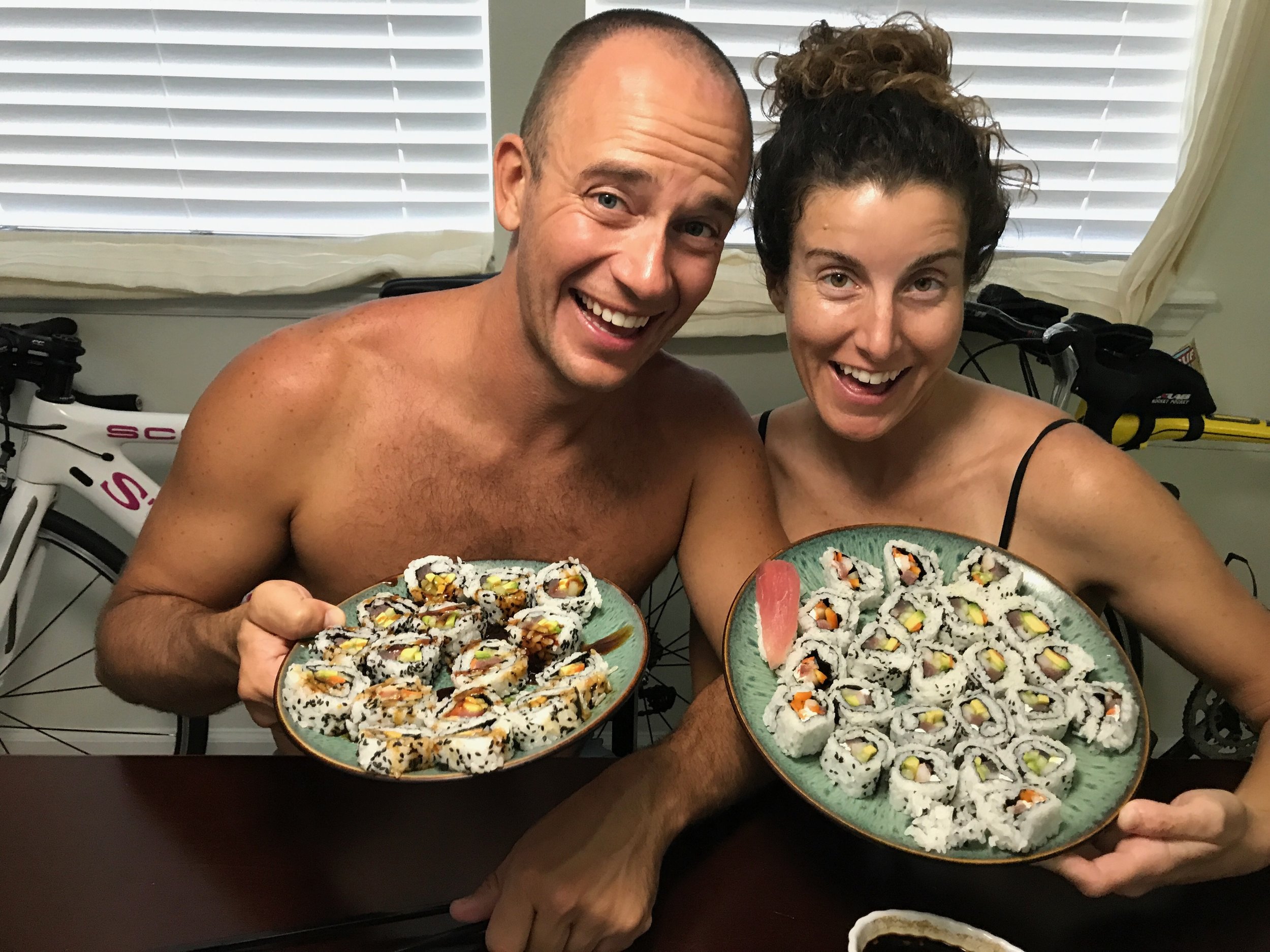 Our first attempt at homemade sushi
