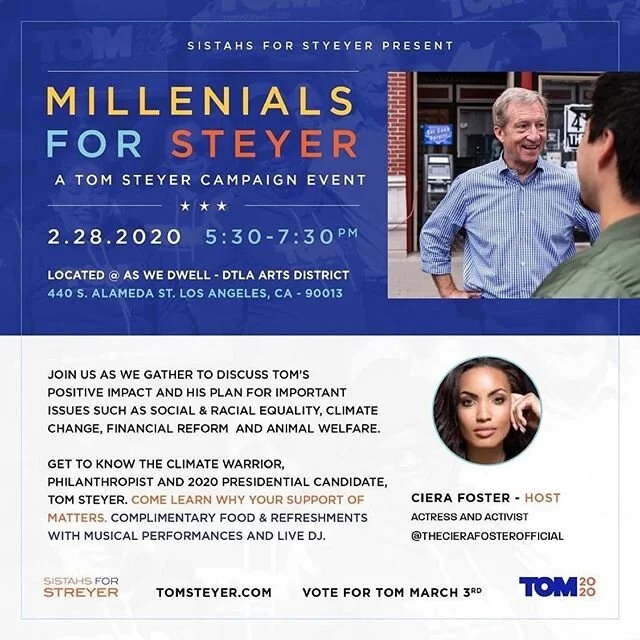 What&rsquo;s happening tonight in our dwelling. 
Repost from @cierafosterofficial
&bull;
See you all tonight 🇺🇸
#TeamTom