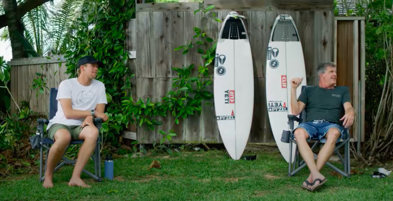 Pyzel and John John Florence Talk Board Design