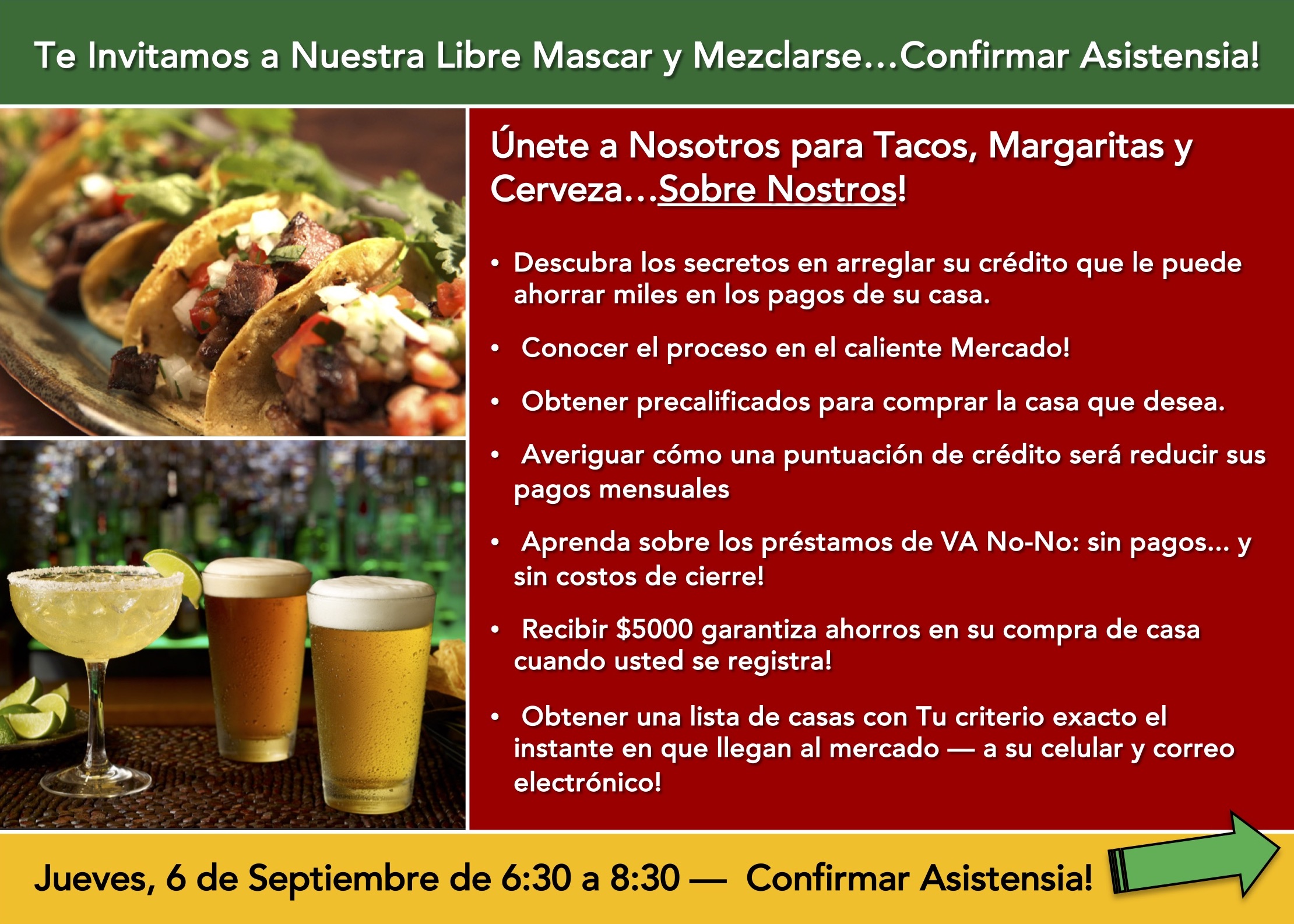 Front of postcard - Taco event on Sept. 6 - Spanish version.jpg