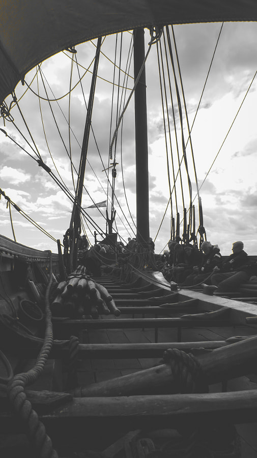 Onboard a Viking ship