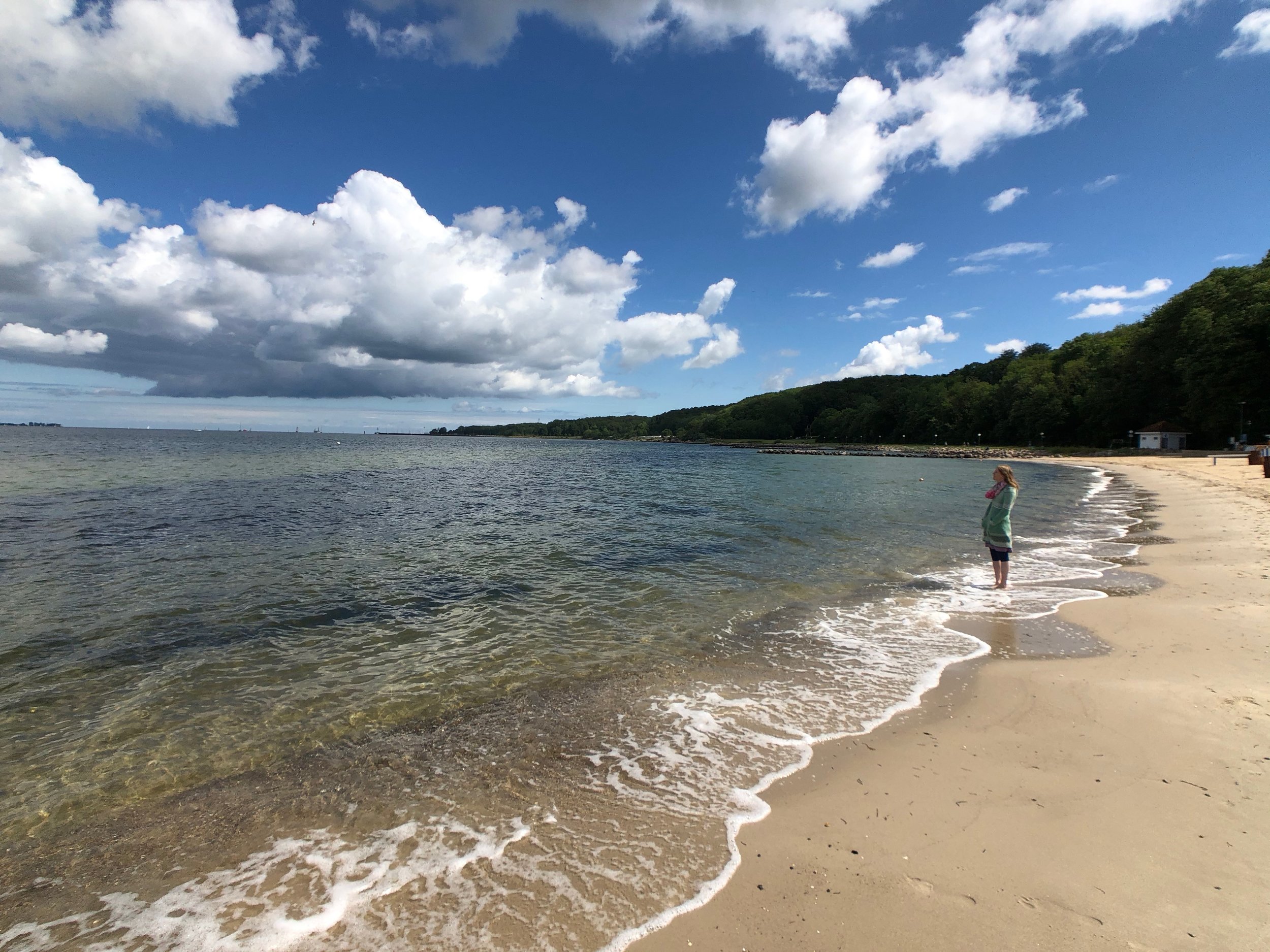 Strand Möltenort mit Blick Richtung Laboe