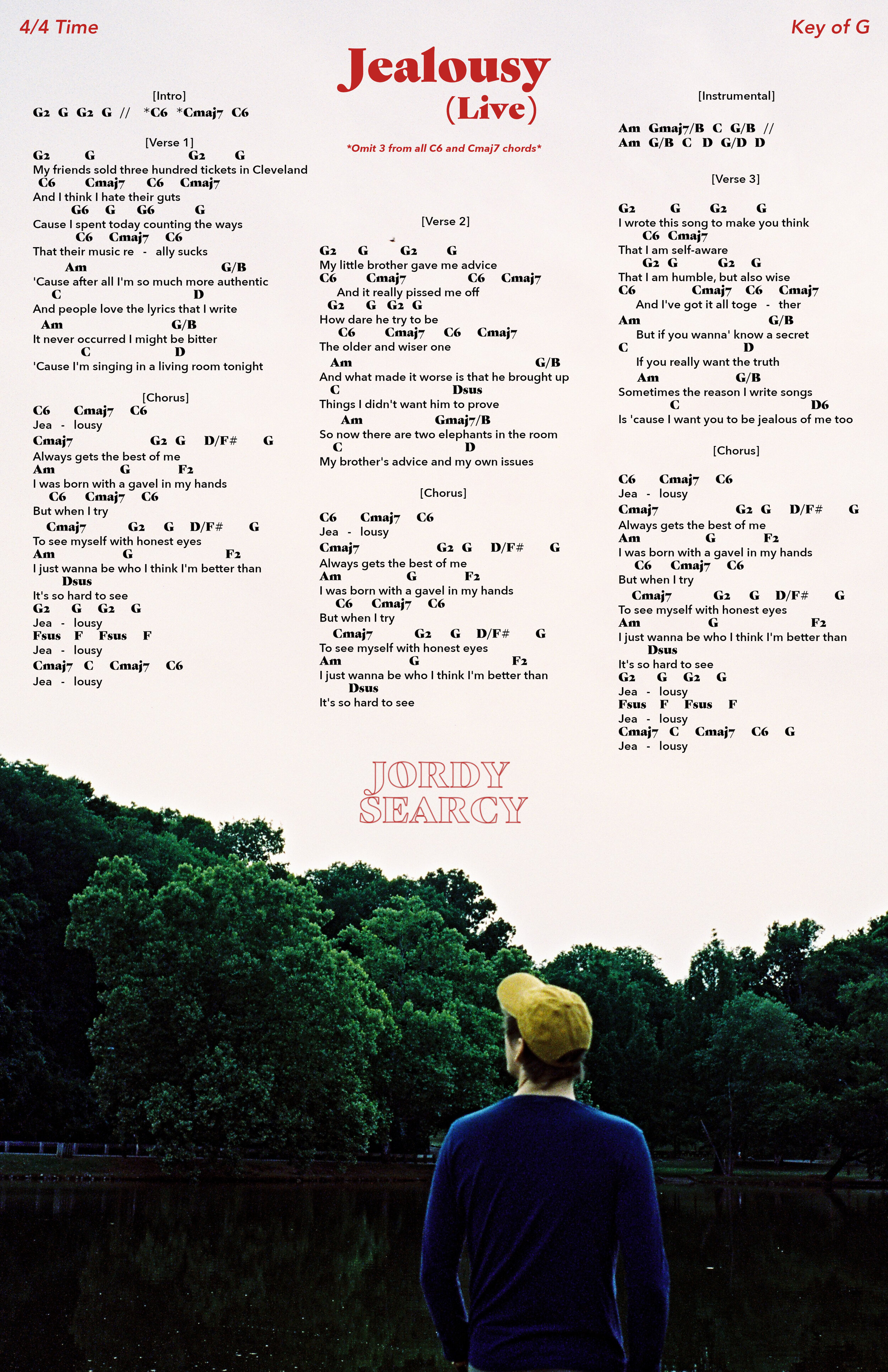 Jealousy Chord Chart