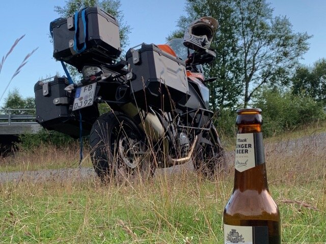  A bike and and a beer. Always a nice combo unless used simultaneously! 