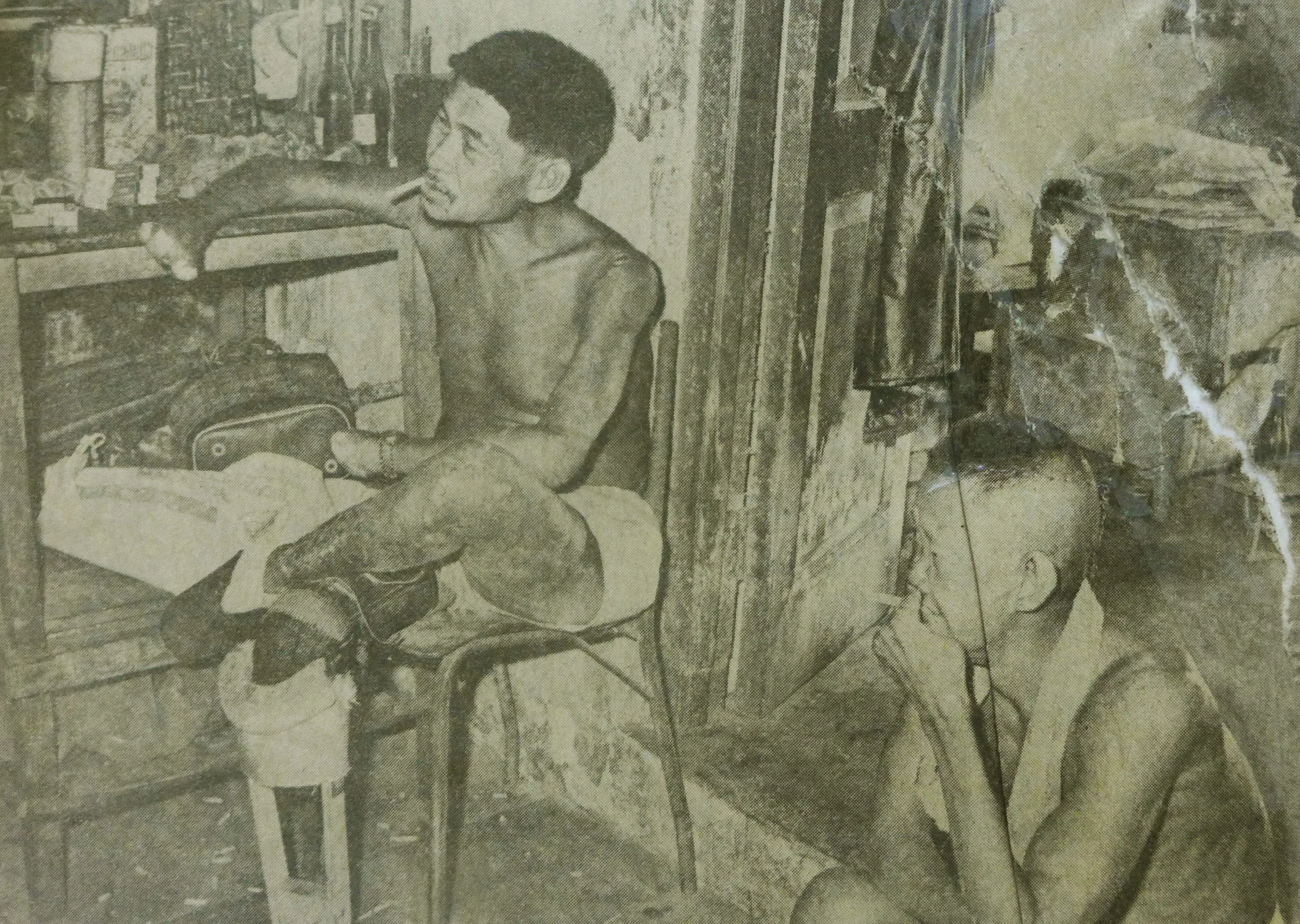 Suspects of the illegal samsu distilling activitiy. (photo courtesy of Sungai Buloh Settlement Council)