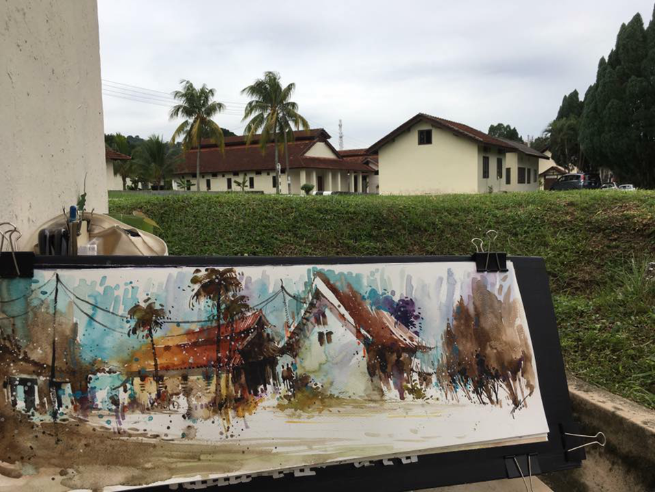  Sketching activities by local artists in the Valley of Hope. (photo by Teoh Chee Keong ) 