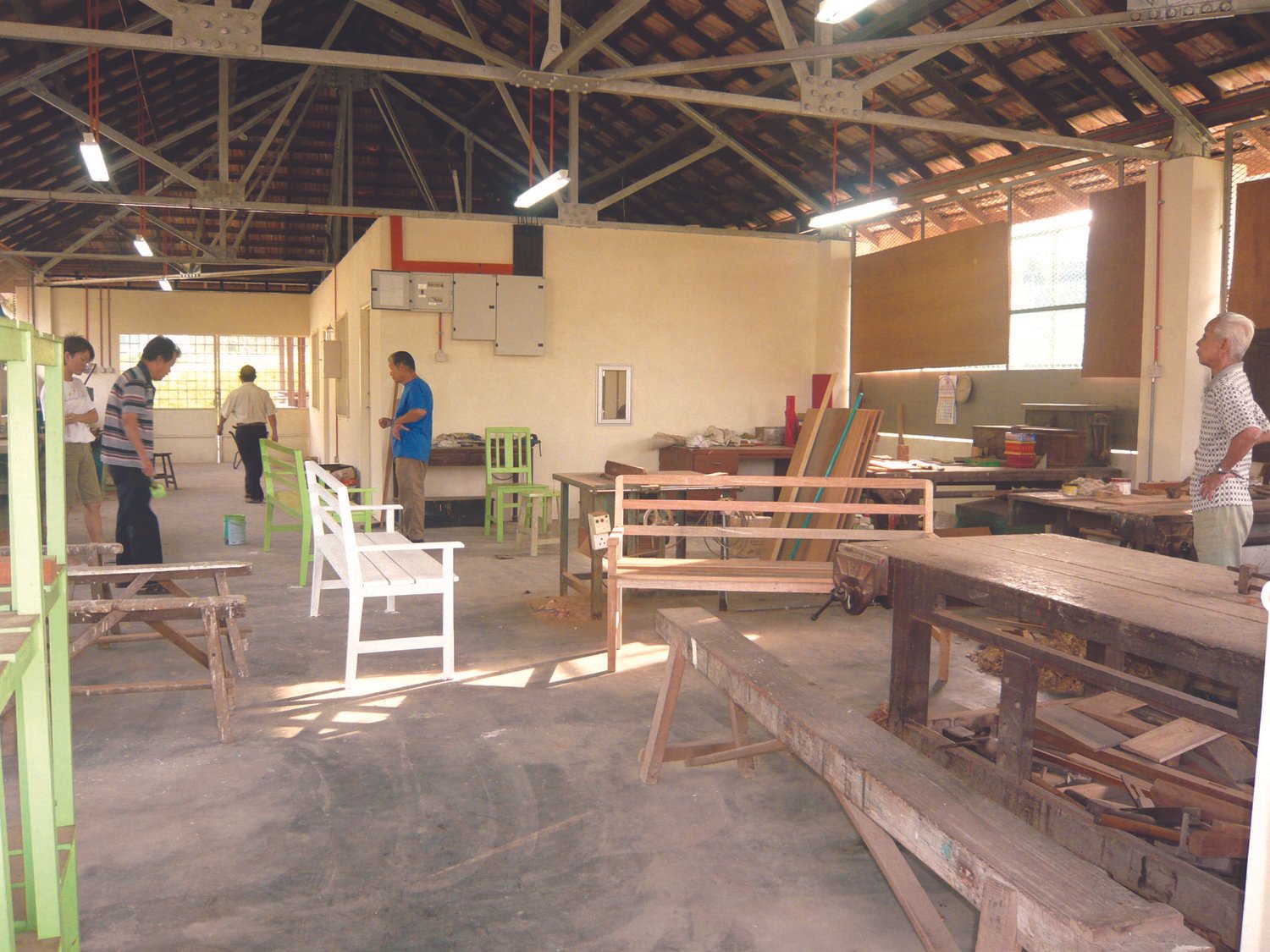 木工厂内的工作环境，摄于2011年。 