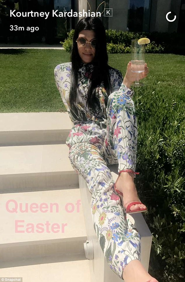 Kourtney Kardashian relishes in her self-given title: Queen of Easter