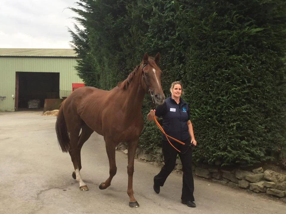 Desert Way aka Annie with Gemma Docherty, who looks after her at home