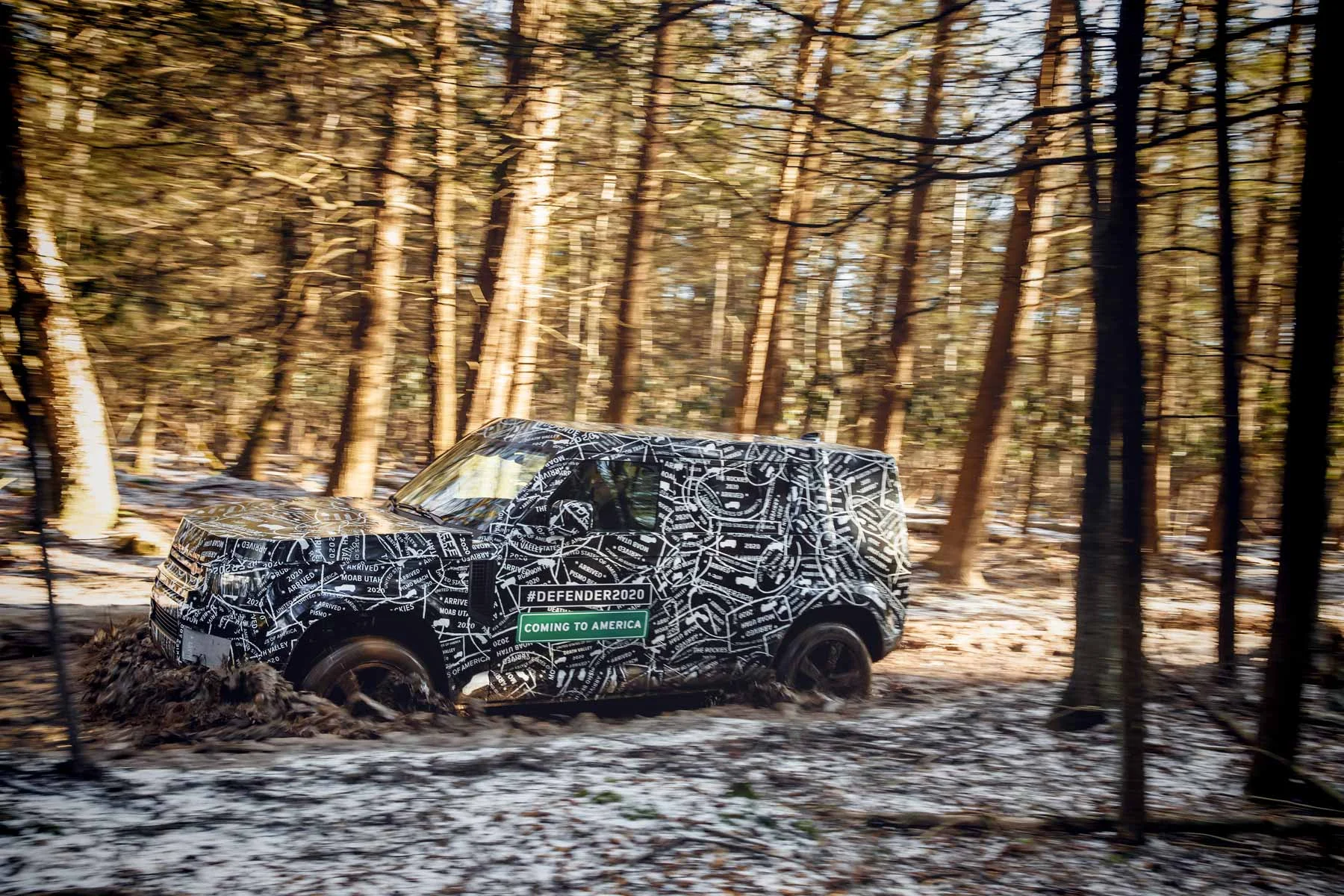 New Defender mule testing in North America