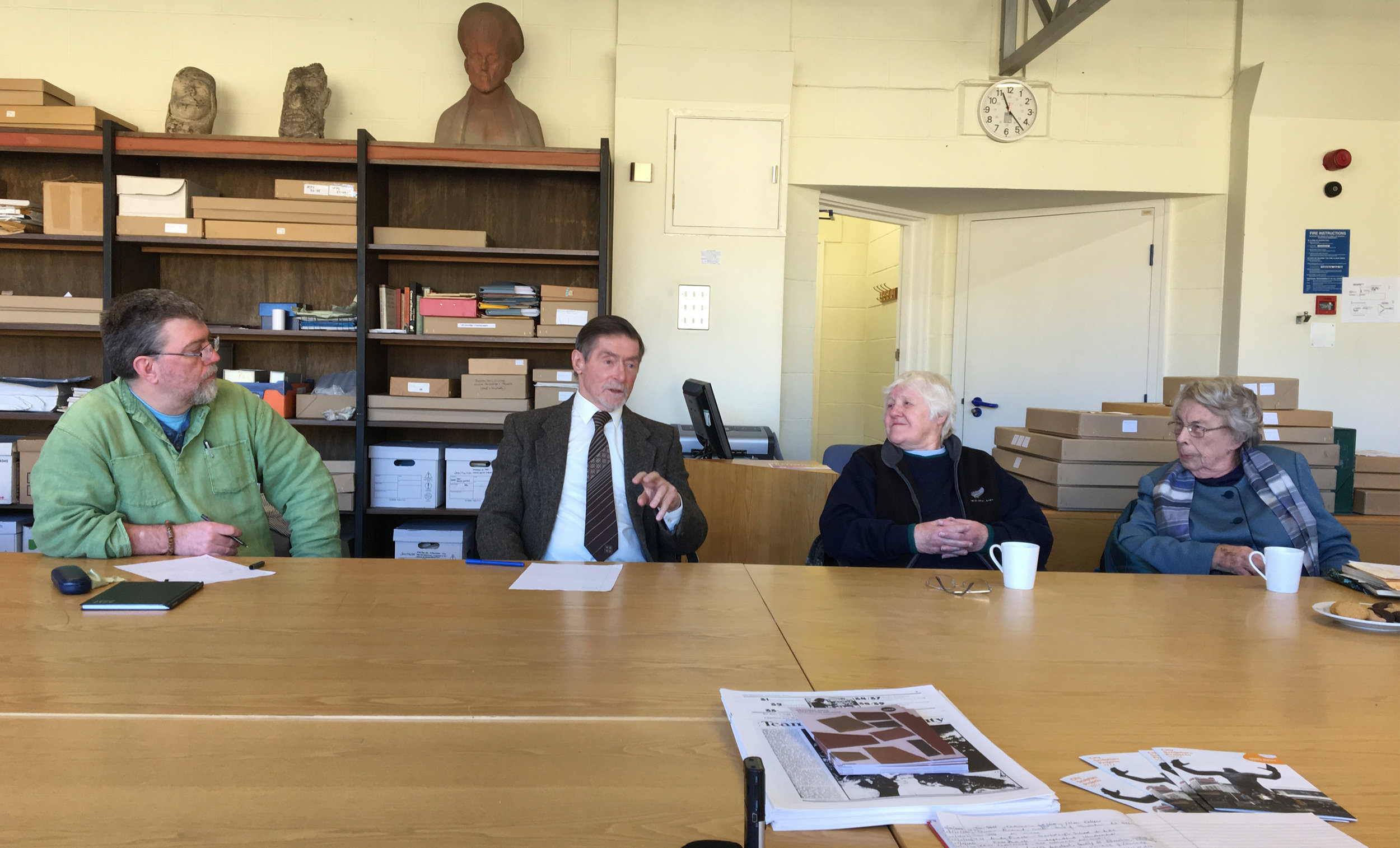 Conversation on the 25th January at the NAEA seminar, from left to right: Ian Clayton, Paul Rhodes, Nora Carlisle and Sheila Mackie