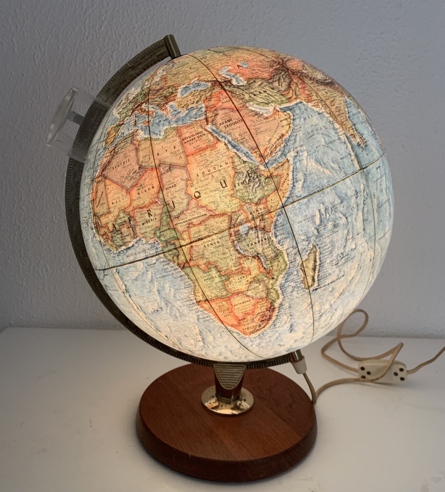 Mappemonde globe terrestre SCAN.GLOBE -Danemark-indiquant