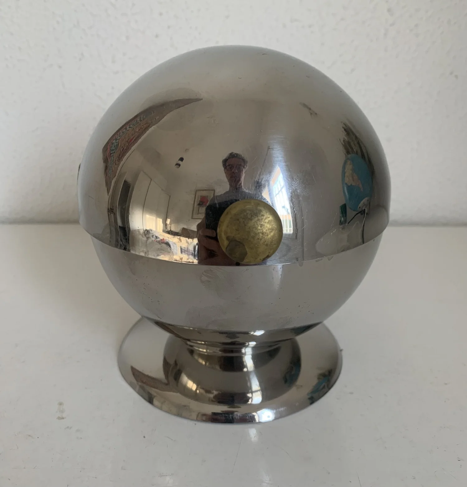Sucrier Vintage En Inox Argenté - Sans Marque - Occasion