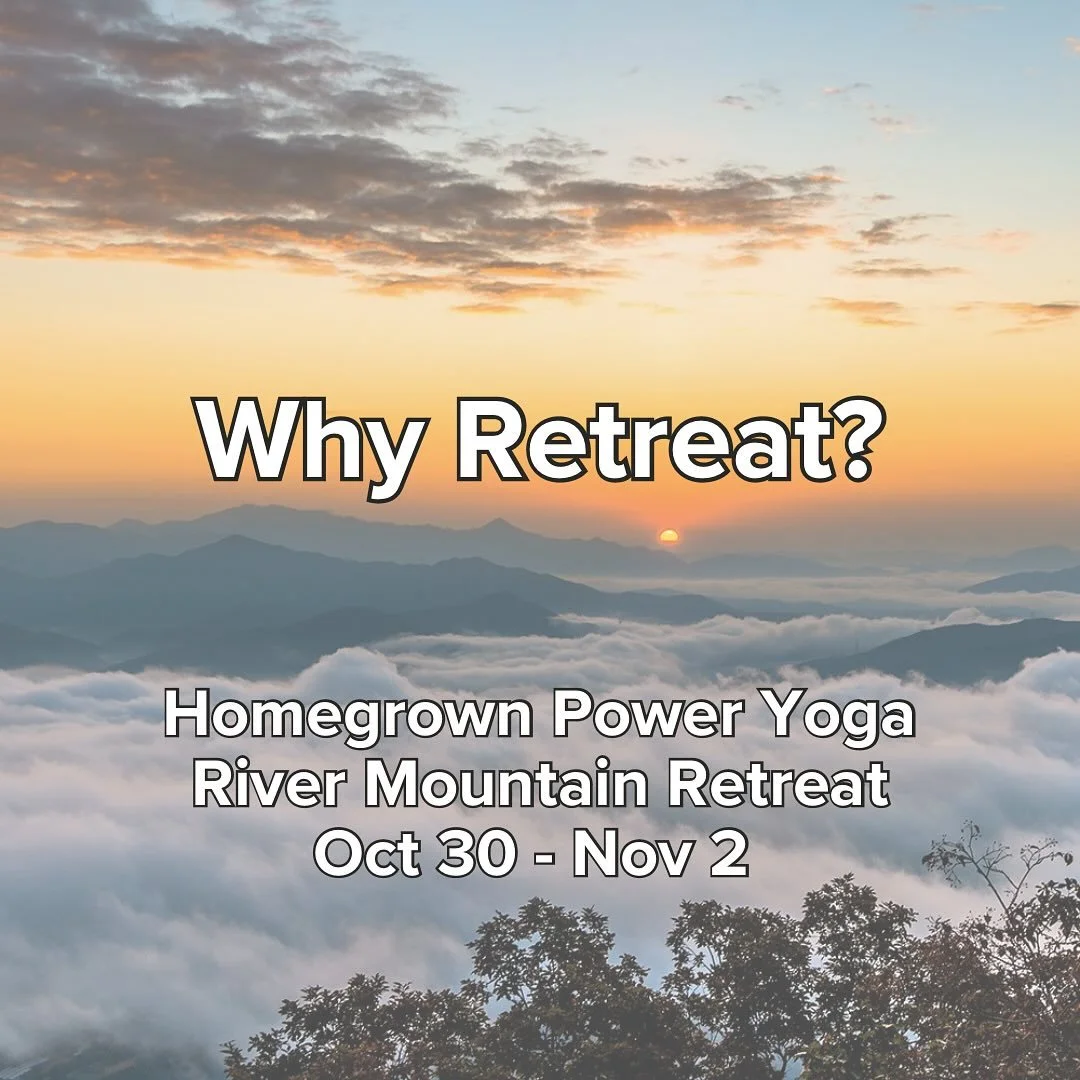 Why Retreat? Homegrown Power Yoga River Mountain Retreat, Oct 20 - Nov 2 🏕️
🧘 To Practice 
🌳 To Unplug
😌 To Relax
🏡 To Connect 
🥾 To Explore 
🏕️ To Rest 
🕉️ To Dial In 
-
Join Us as we explore River Mountain 🏕️ Link in bio to learn more! 💌